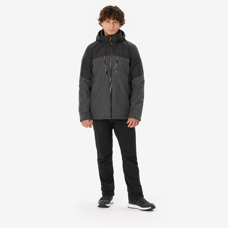 Erkek Su Geçirmez Outdoor Kar Montu/Kışlık Mont - Gri - MH500 -10 °C
