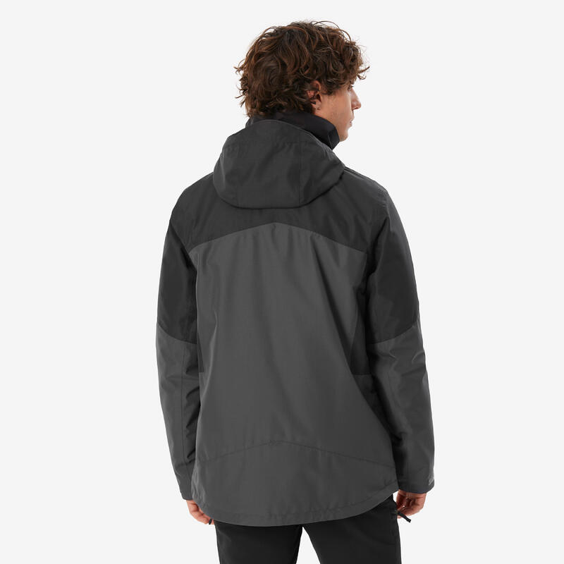 Erkek Su Geçirmez Outdoor Kar Montu/Kışlık Mont - Gri - MH500 -10 °C