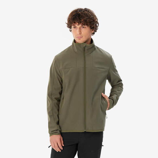 Veste de trek coupe-vent softshell homme MT100 khaki