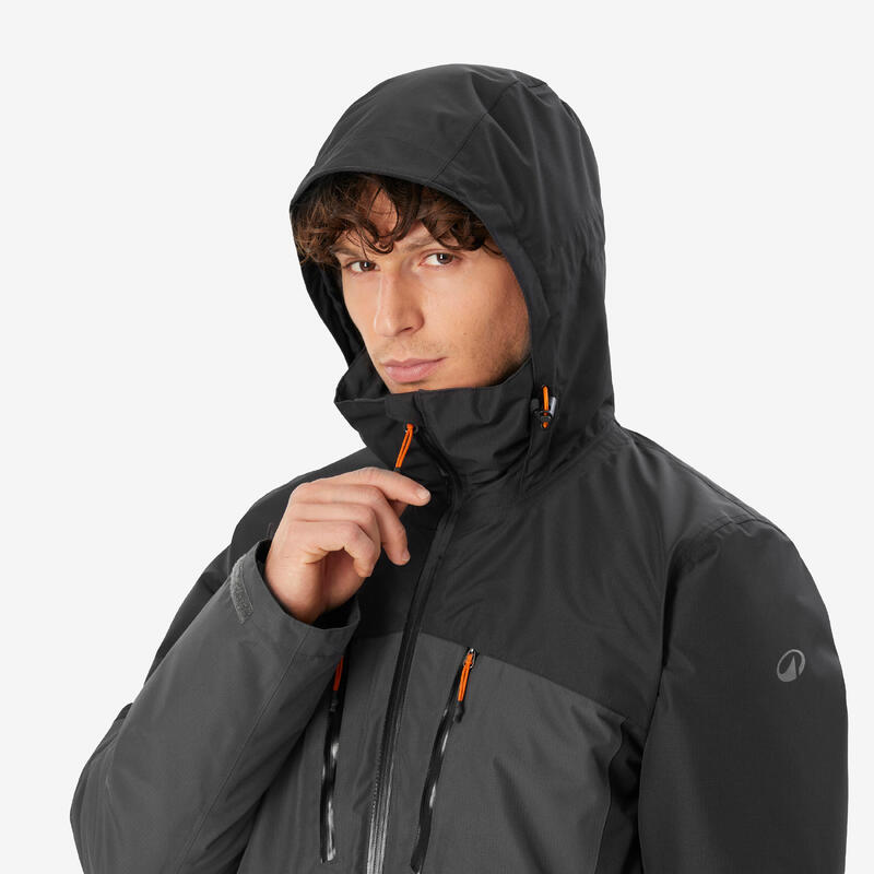 Erkek Su Geçirmez Outdoor Kar Montu/Kışlık Mont - Gri - MH500 -10 °C