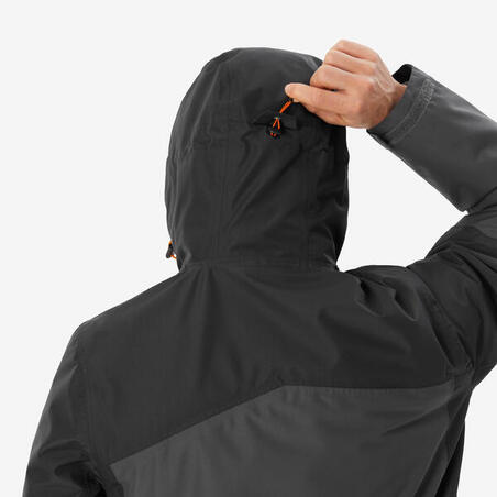 Куртка для треккинга при –10 °C 3 в 1 водонепроницаемая мужская чёрная TRAVEL 500