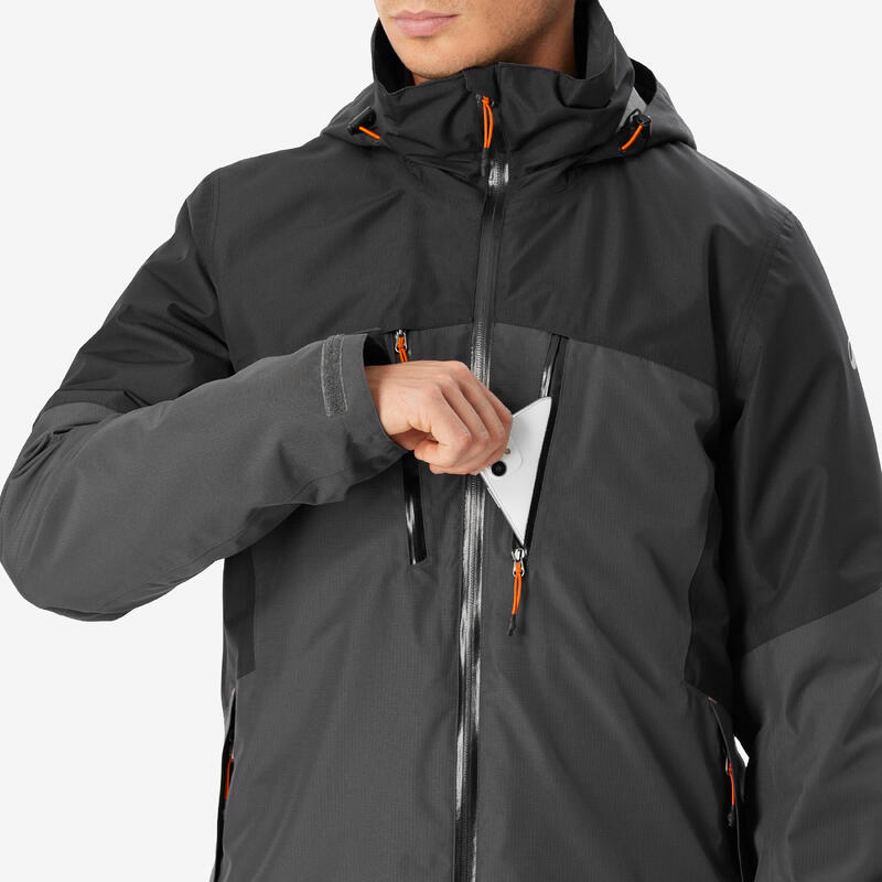 Erkek Su Geçirmez Outdoor Kar Montu/Kışlık Mont - Gri - MH500 -10 °C