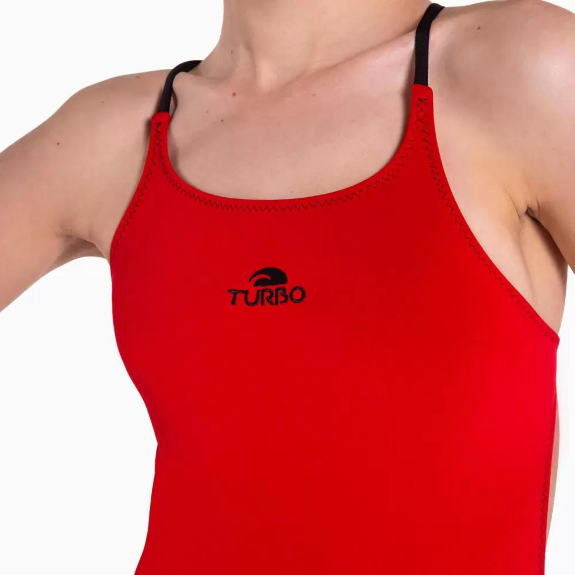 Bañador natación mujer comfort cross red  - CD 3/3