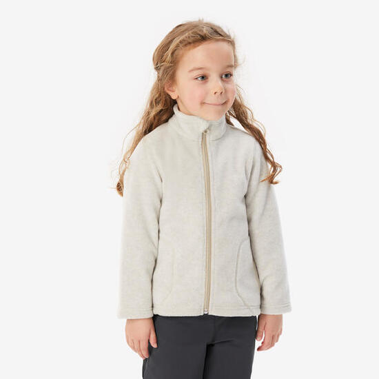 Veste polaire de randonnée enfant 2-6 ans, MH100 zip beige