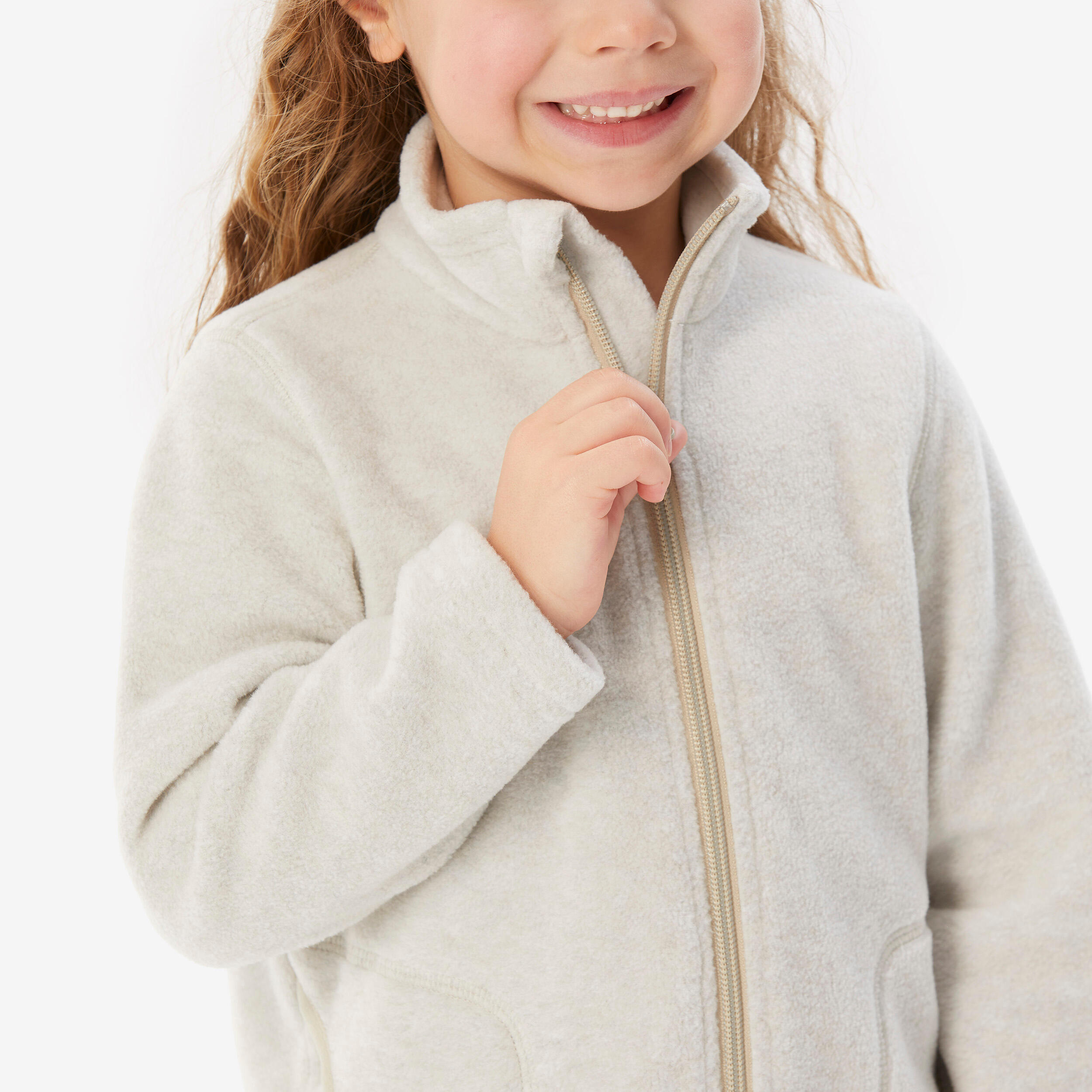 Kids’ Fleece Hiking Jacket, MH 100 Age 2–6 - QUECHUA