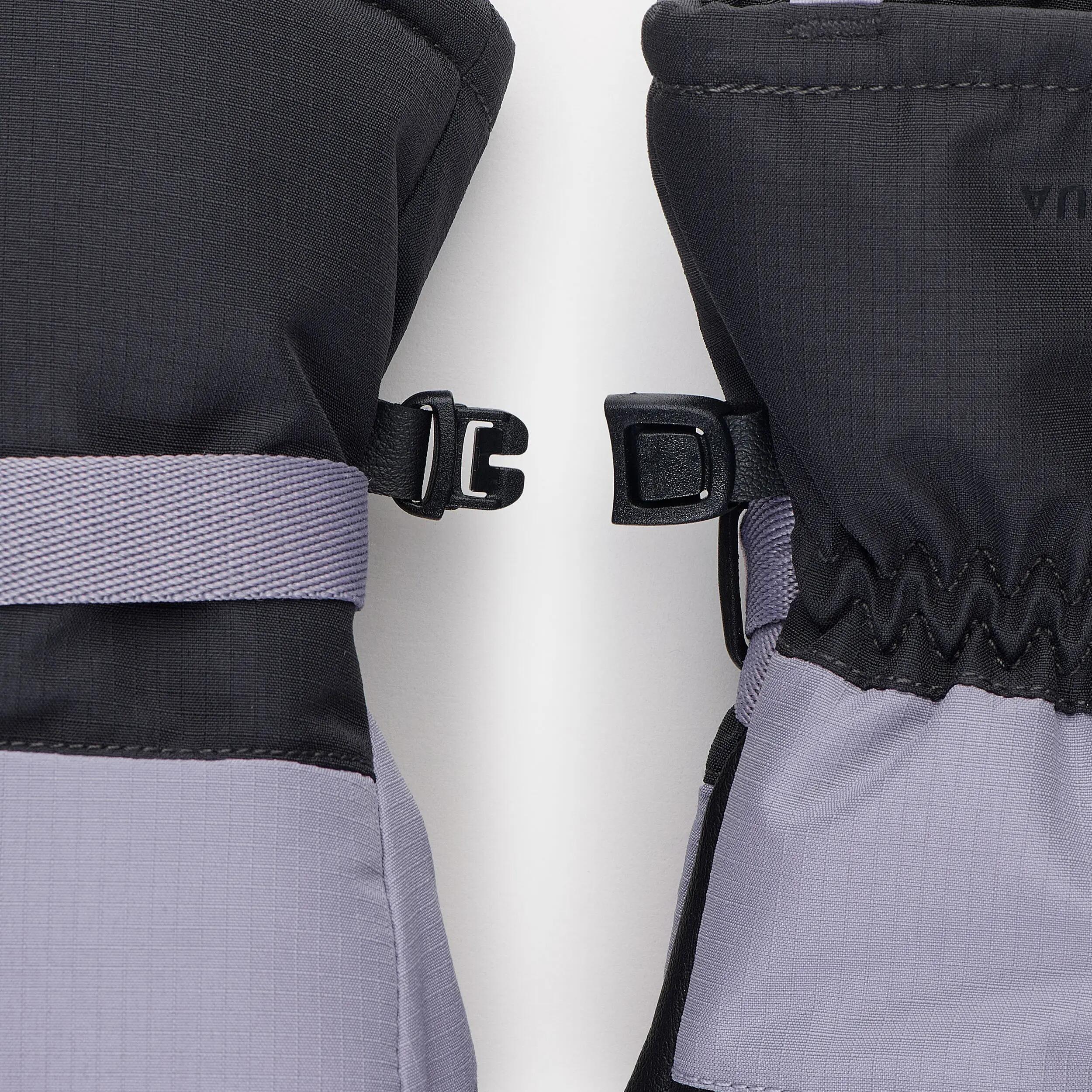 Moufles de ski imperméables enfant, 500 violet et gris 7/7