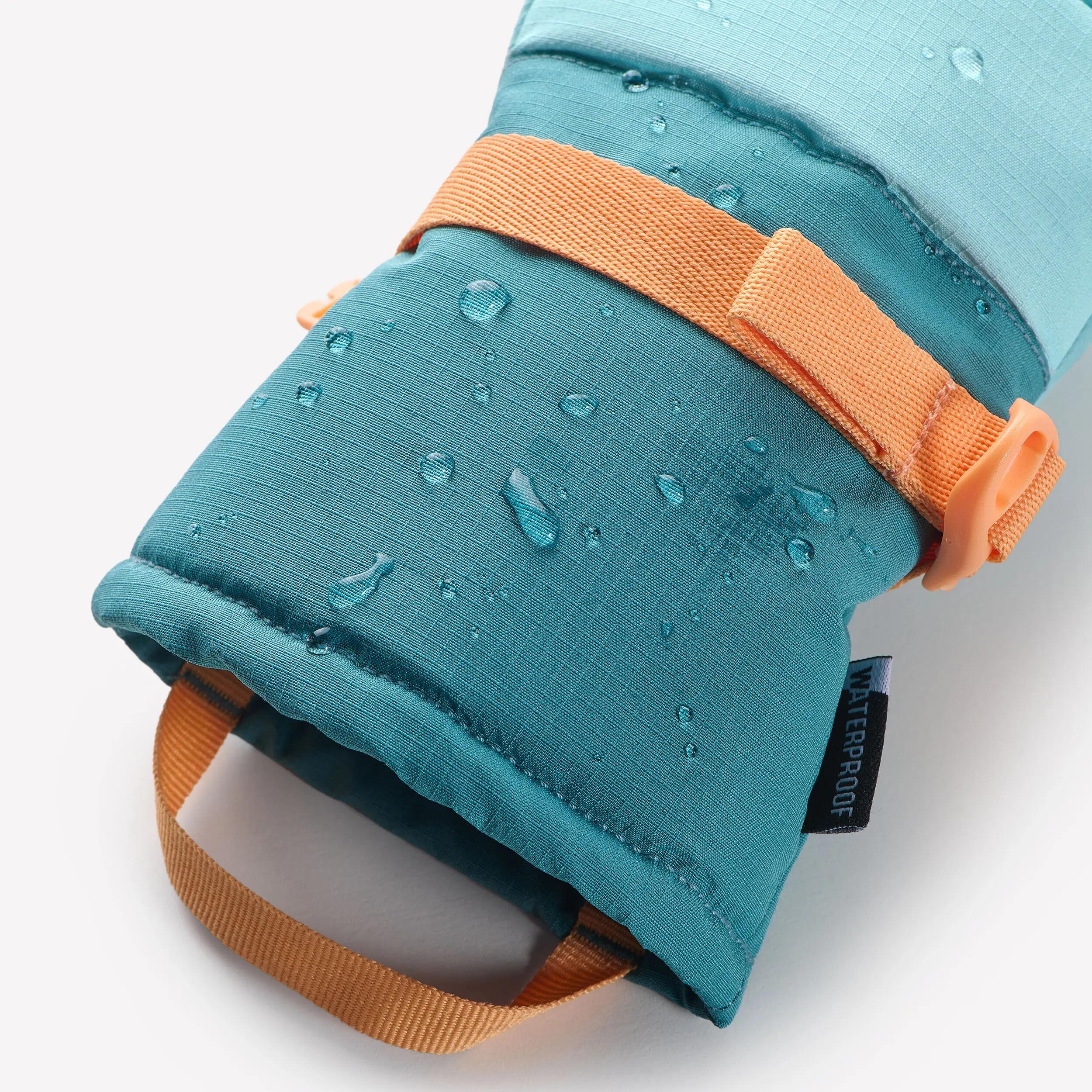 Moufles de ski imperméables enfant 4 à 8 ans, 500 turquoise 7/7