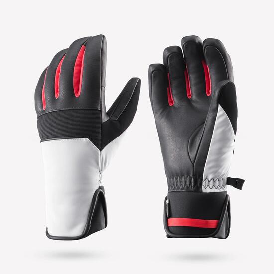 Gants de ski souples adulte, 500 Sport blanc
