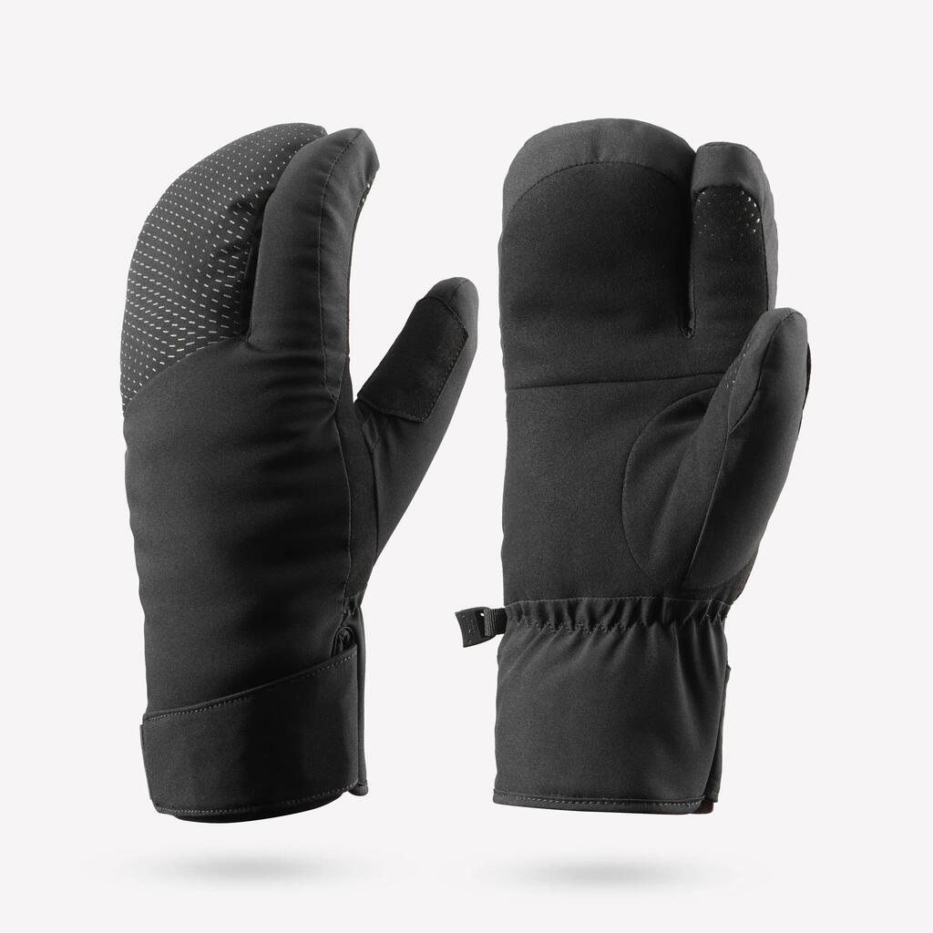 Adults’ warm cross-country skiing gloves, XCS 500 - Black