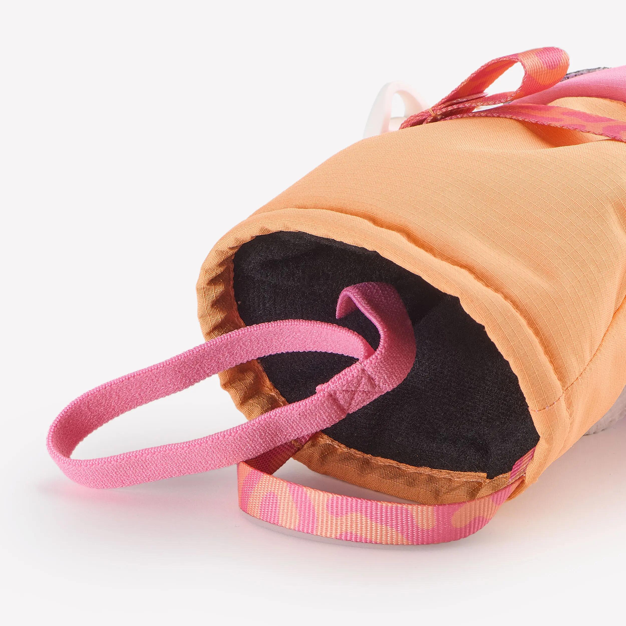 Manoplas de esquí impermeables niños 4 a 8 años, 500 naranja y rosa  5/7