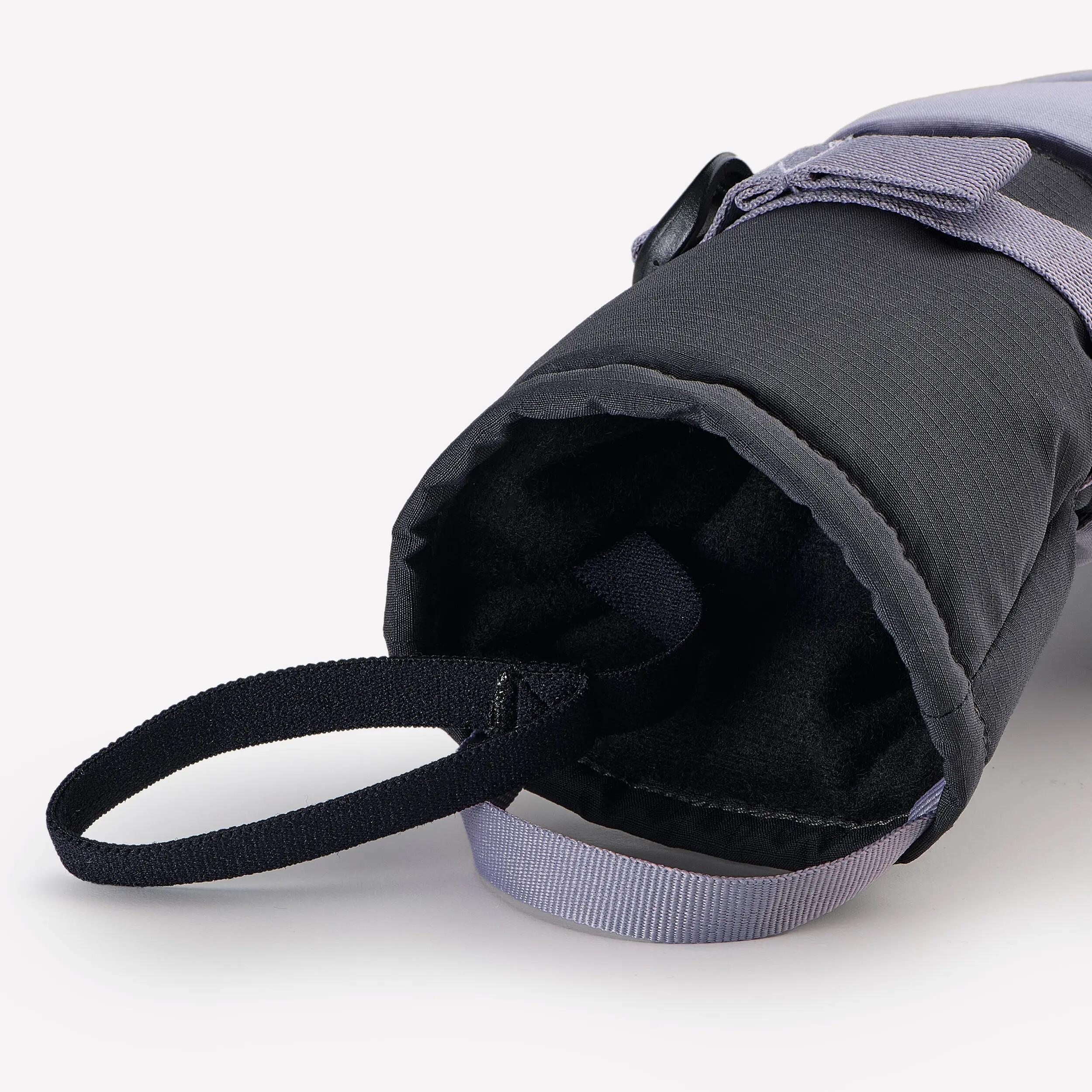 Moufles de ski imperméables enfant, 500 violet et gris 5/7