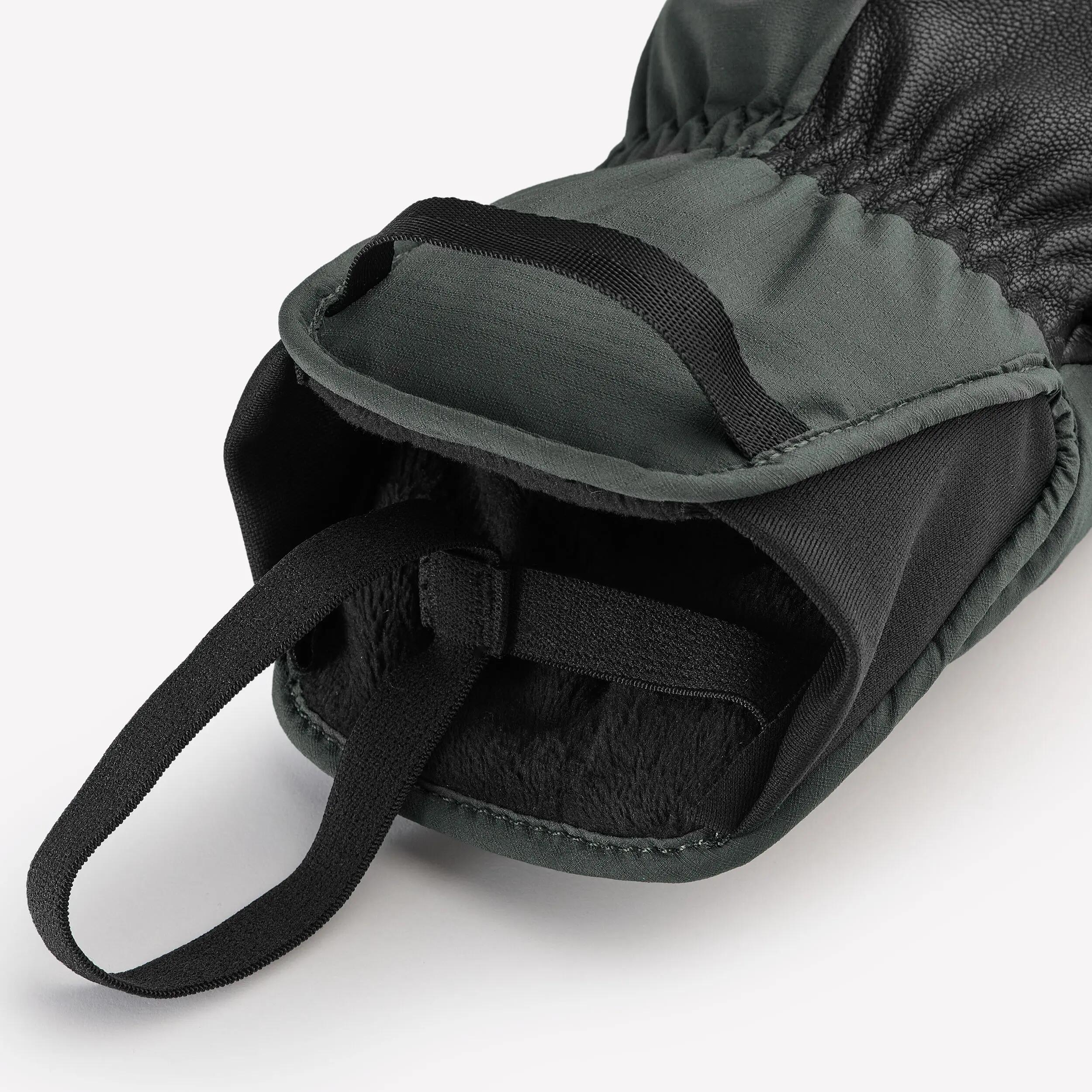 Manoplas de esquí cálidas adulto, SKI500 verde oscuro  6/7