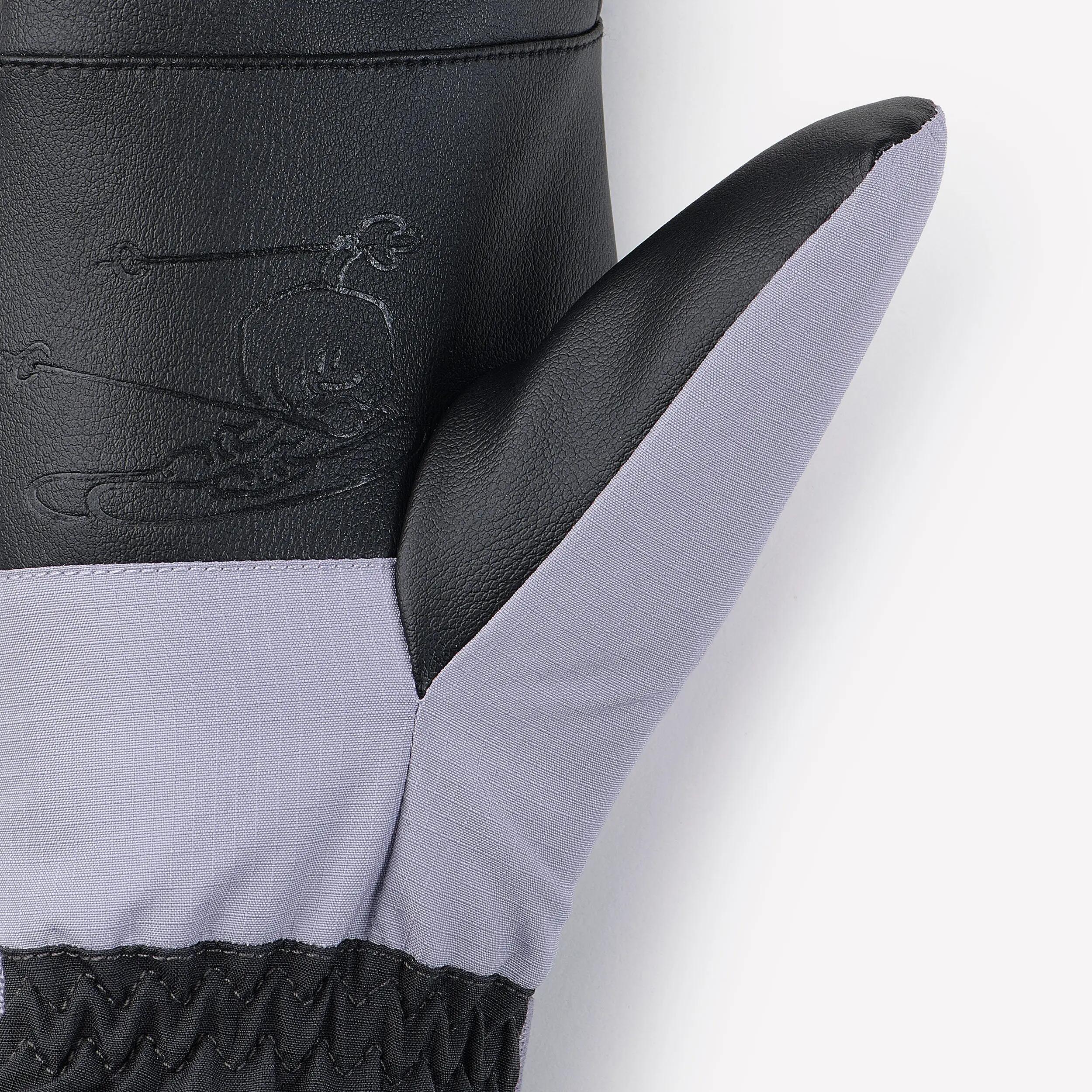 Moufles de ski imperméables enfant, 500 violet et gris 4/7