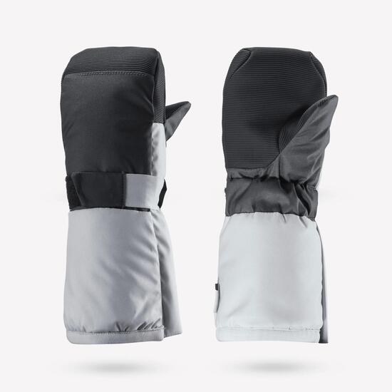 Moufles de ski chaudes enfant 3-6 ans, 500 Kids gris