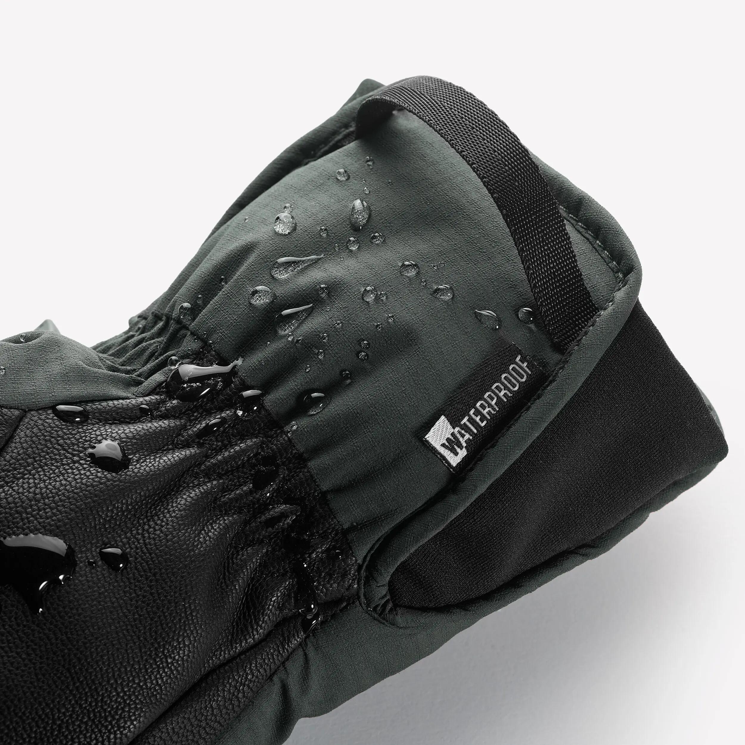 Manoplas de esquí cálidas adulto, SKI500 verde oscuro  3/7