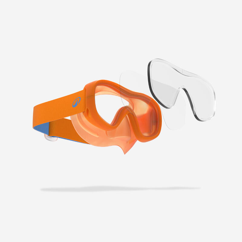 Çocuk Şnorkel Maske Seti - Turuncu - Comfort 100