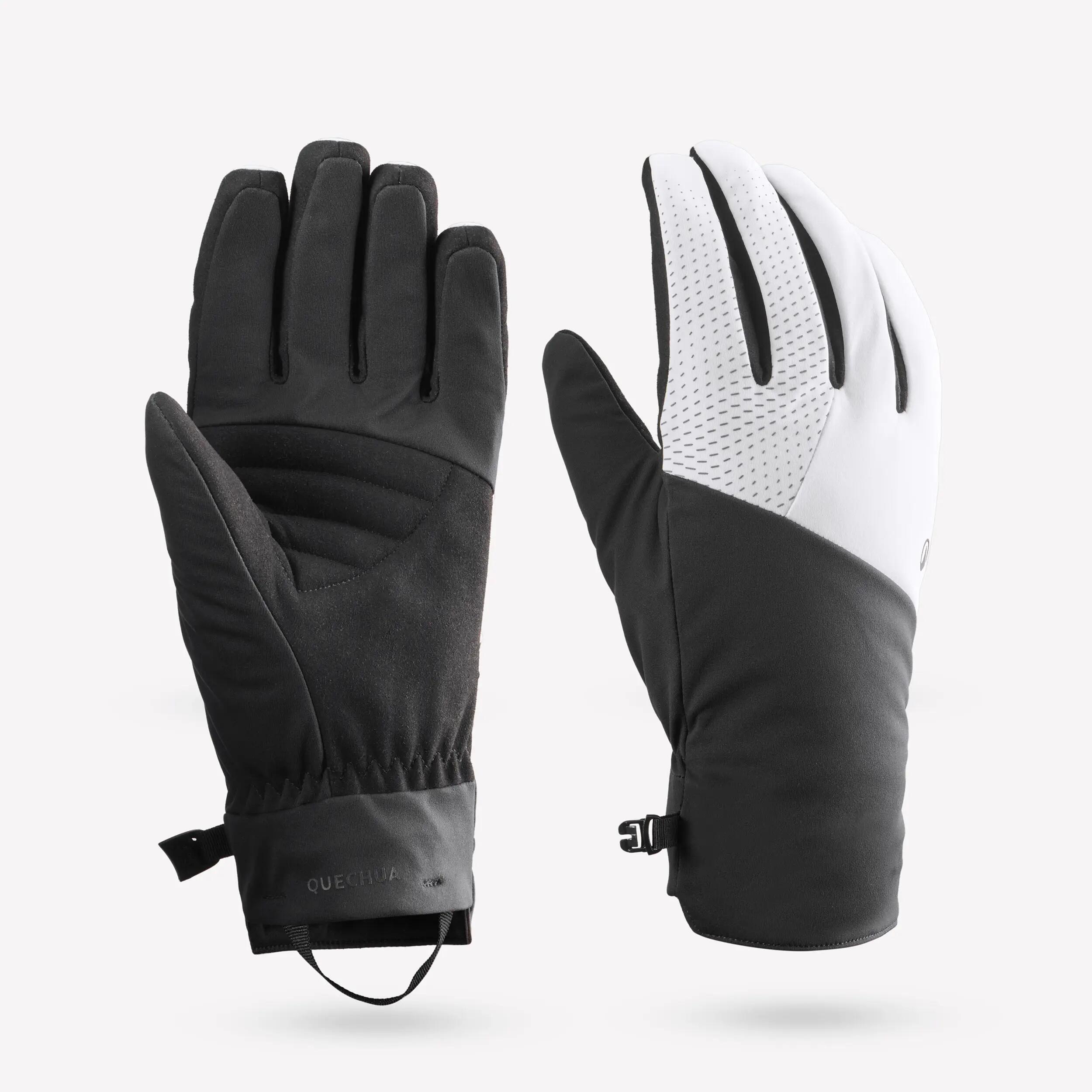 Gants de ski de fond chauds adulte, XCS 100 noir et blanc 2/6