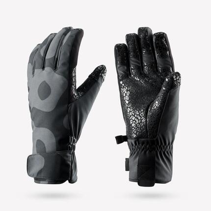 Waterdichte skihandschoenen met grip voor volwassenen FS 900 zwart