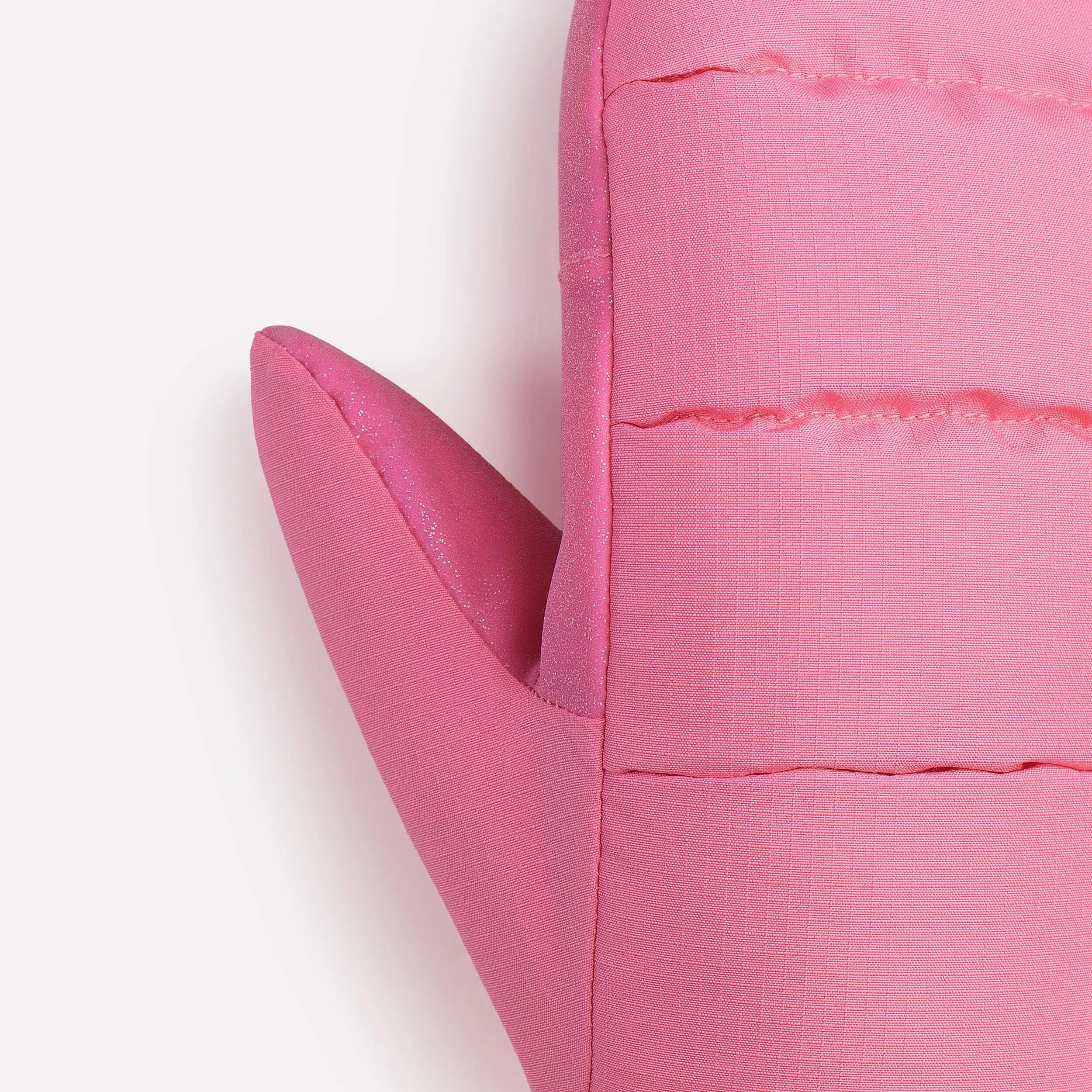 Manoplas de esquí impermeables niños 4 a 8 años, 500 naranja y rosa  3/7