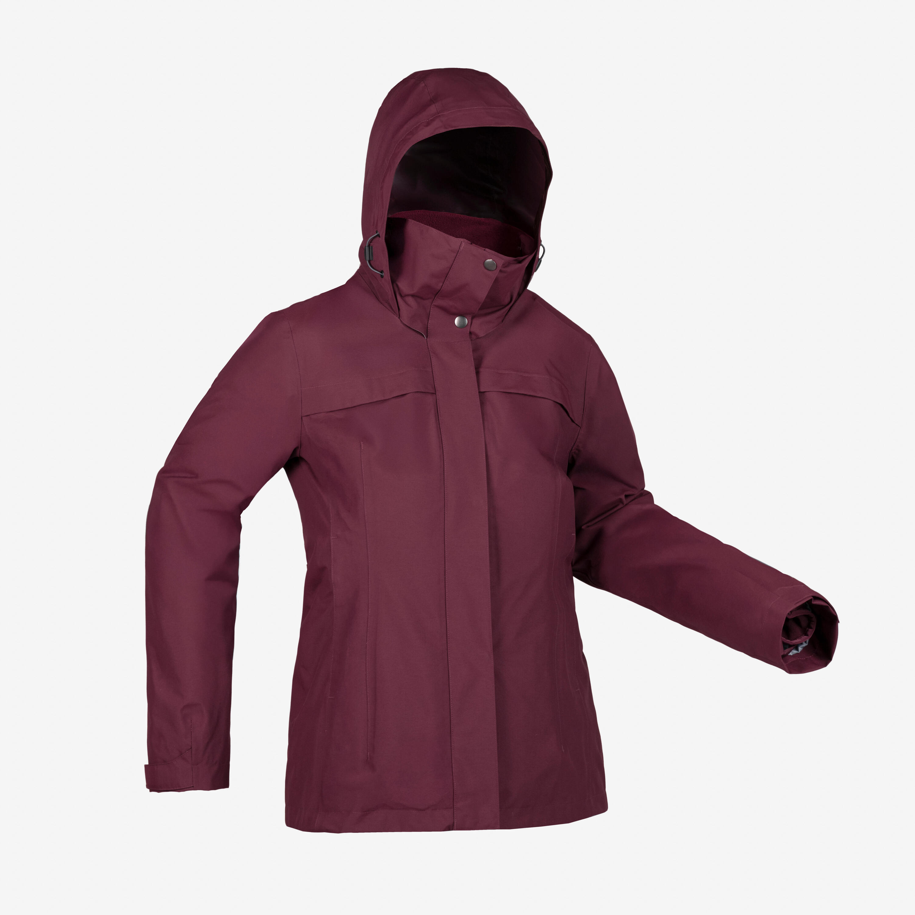 Chaqueta 3en1 de montaña y trekking impermeable Mujer Forclaz NH100 8/16