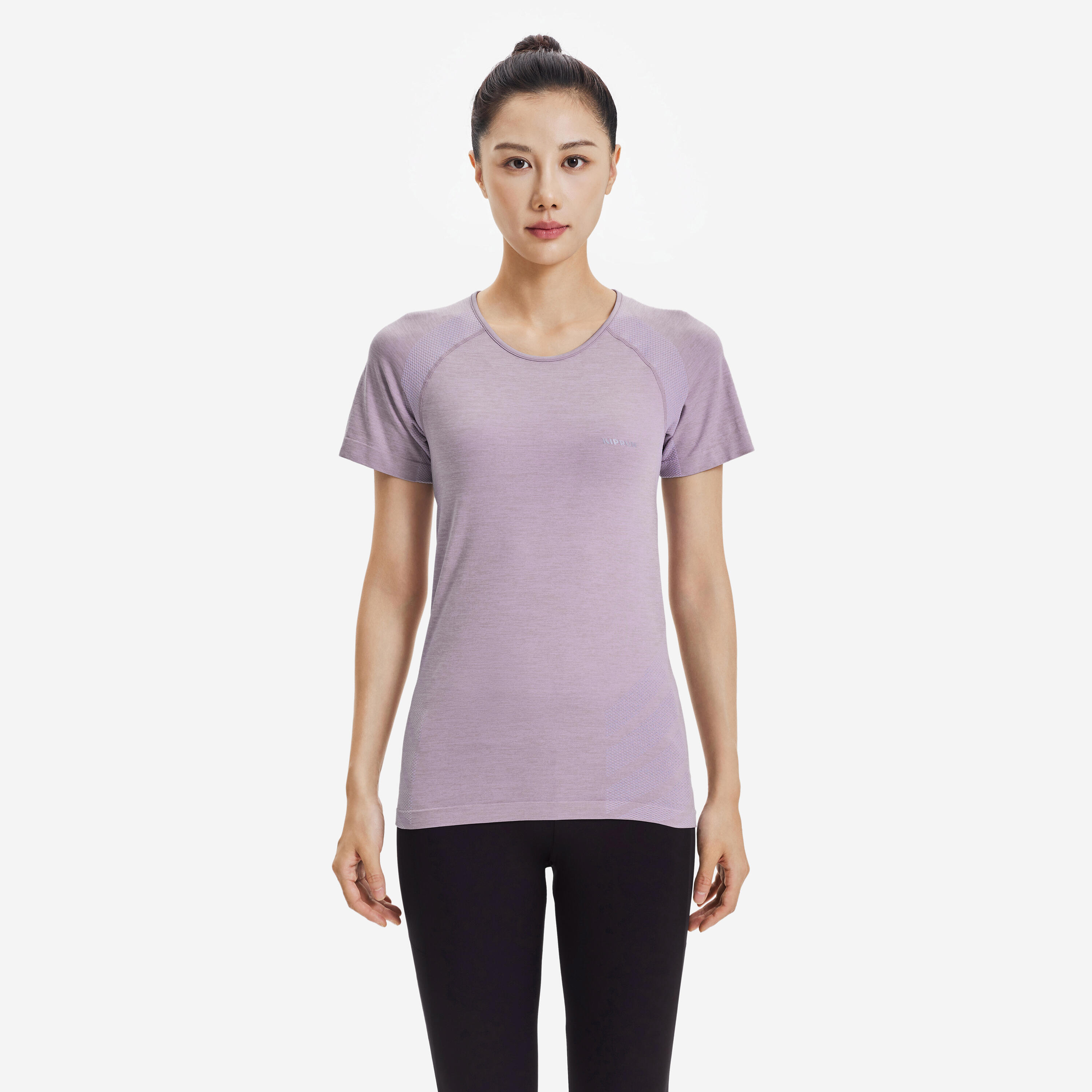 T-shirt de course sans coutures femme, Run 500 Confort - KIPRUN