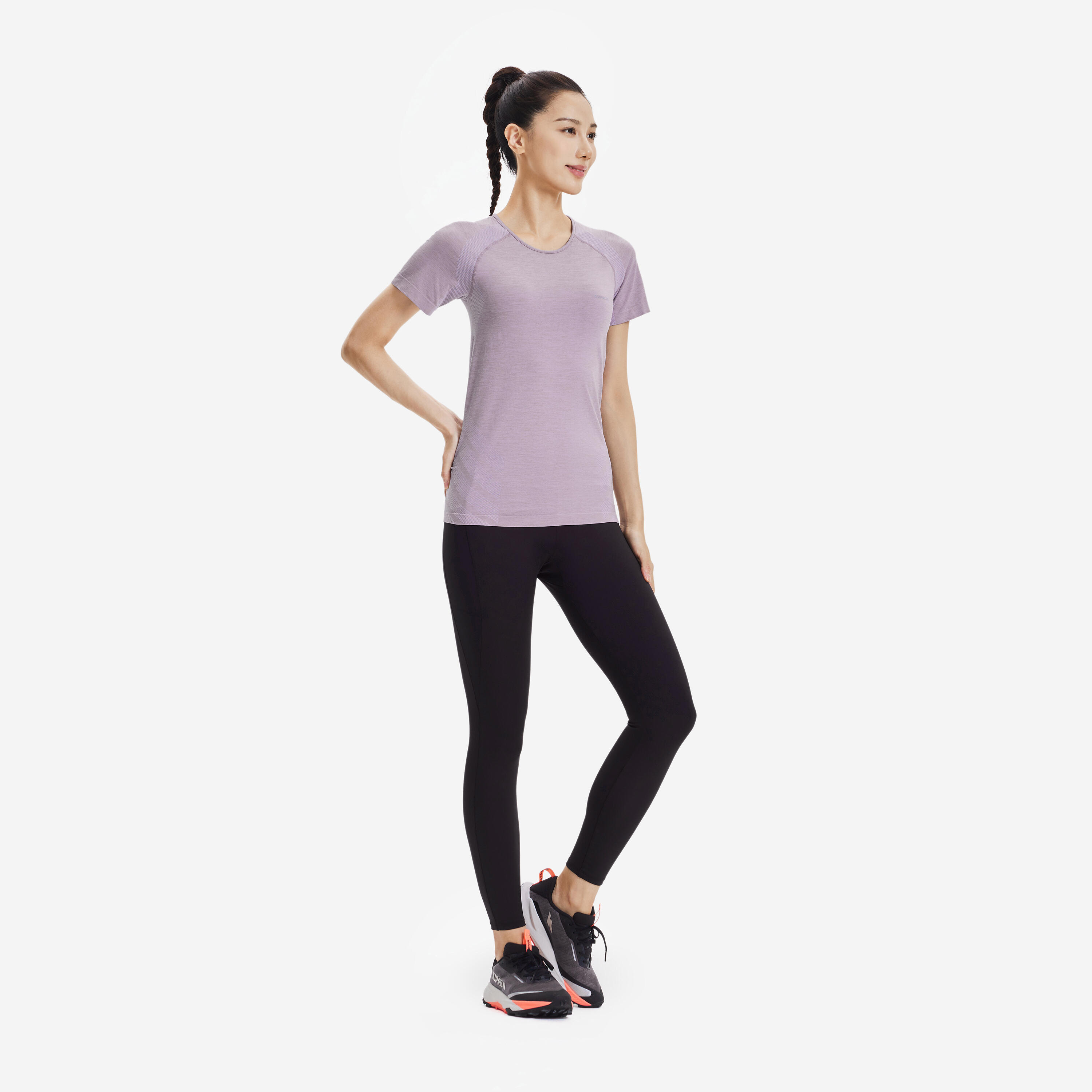 T-shirt de course sans coutures femme, Run 500 Confort - KIPRUN