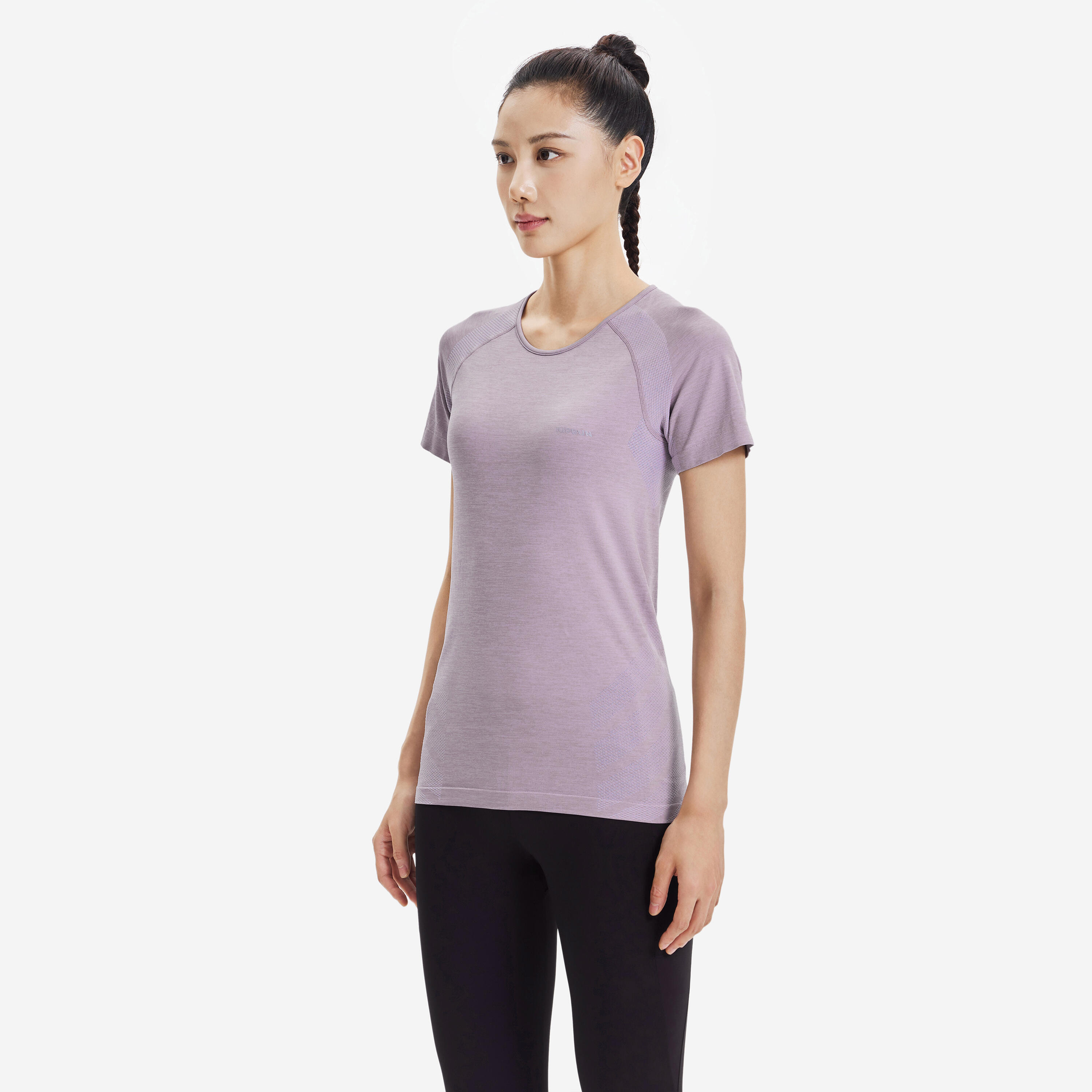 T-shirt de course sans coutures femme, Run 500 Confort - KIPRUN