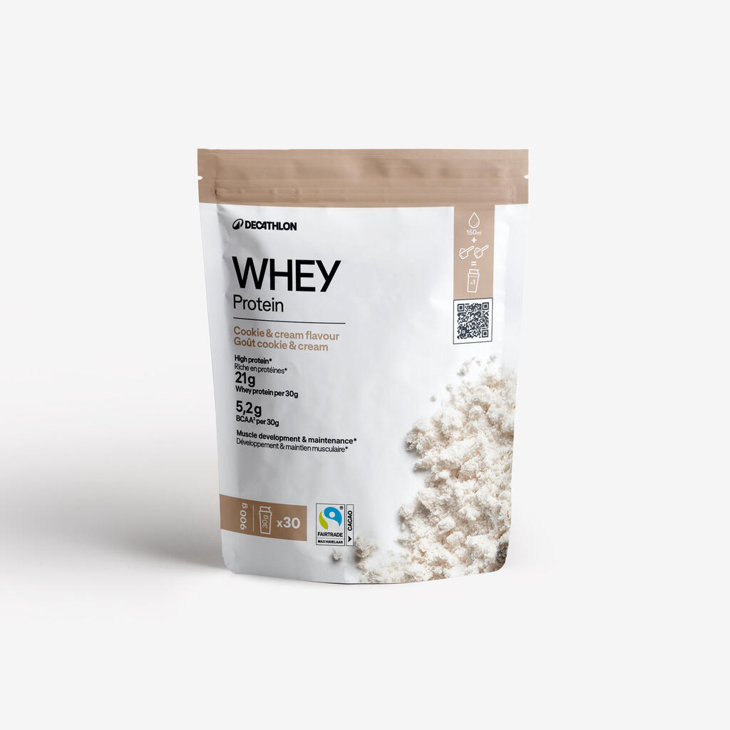 Whey Protein Getränkepulver Cookie & Cream 900 g