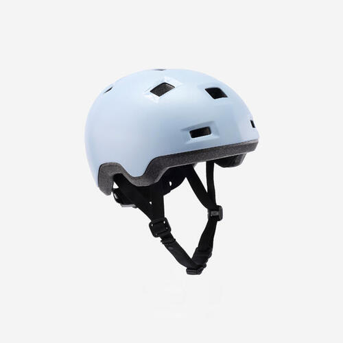 Casque enfant roller skateboard trottinette vélo B100 bleu pastel