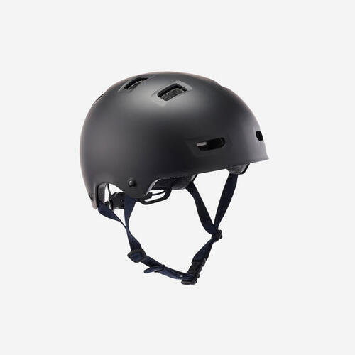 Casque roller skateboard trottinette MF500 noir bleu