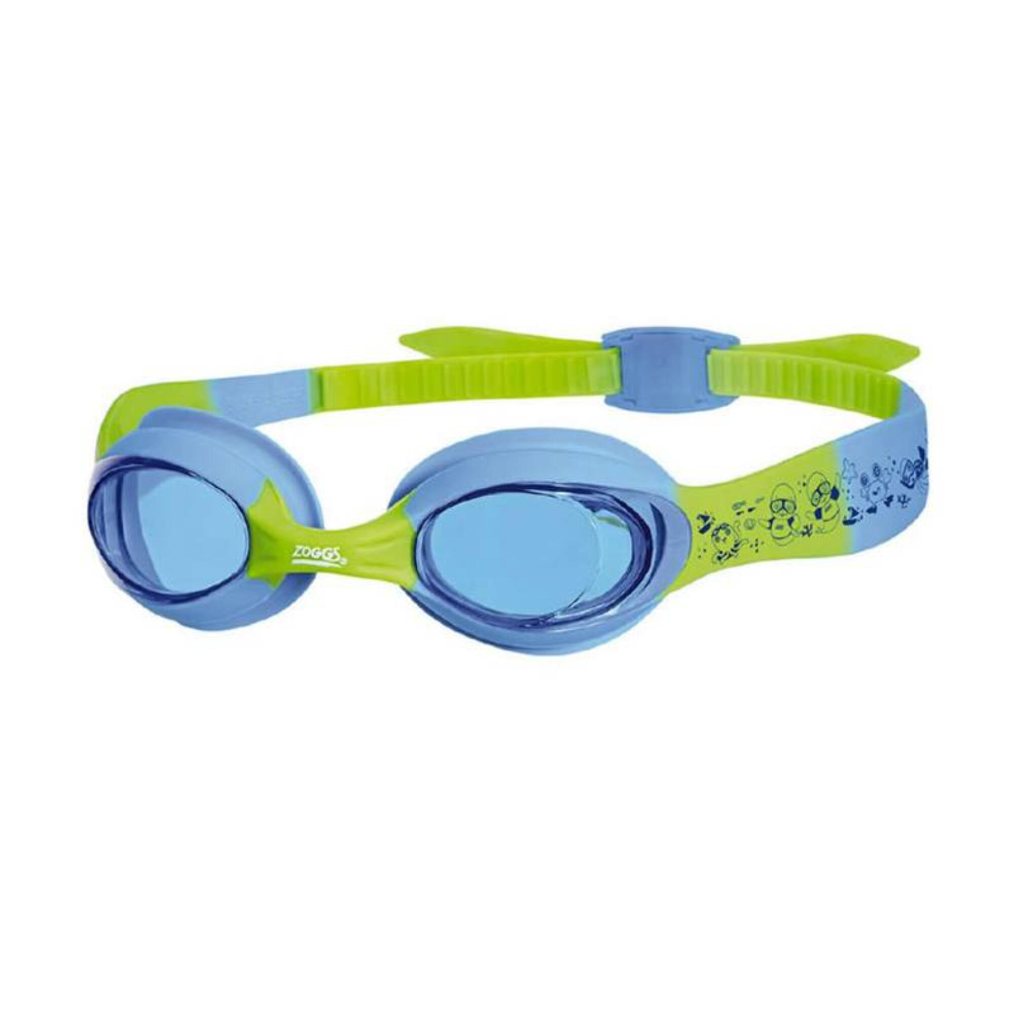 Zoggs Little Twist Kids Swimming Goggles - Blue/Green/Tint Blue