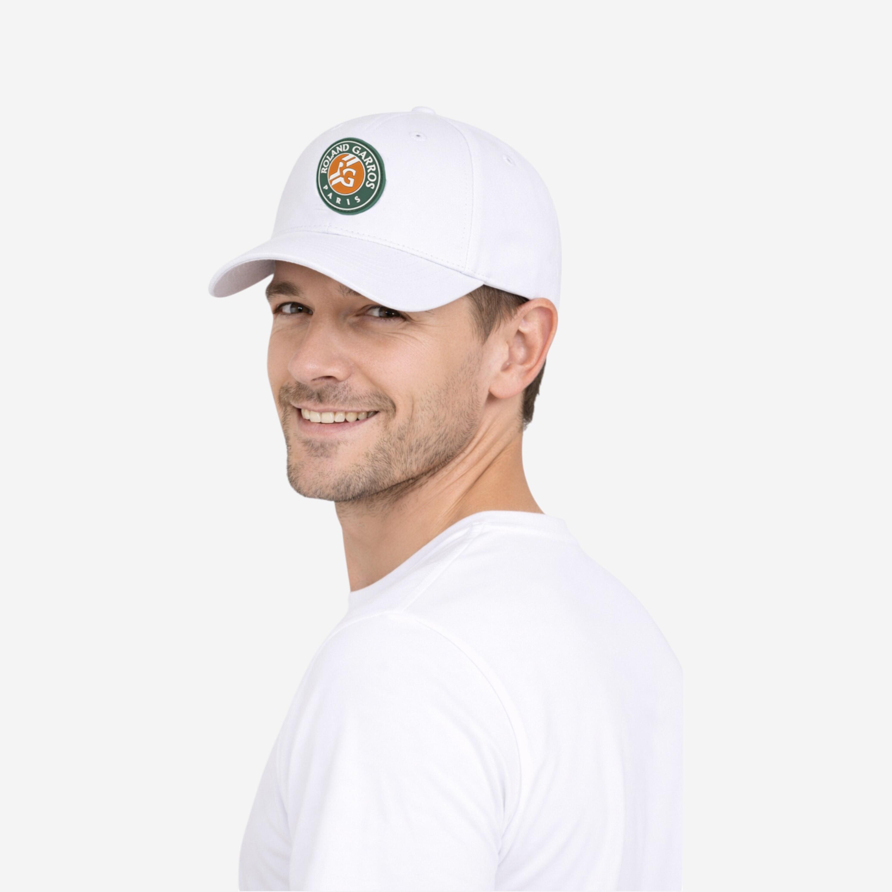 Roland-Garros-Tenniscap, RG-Logo weiss 3/4
