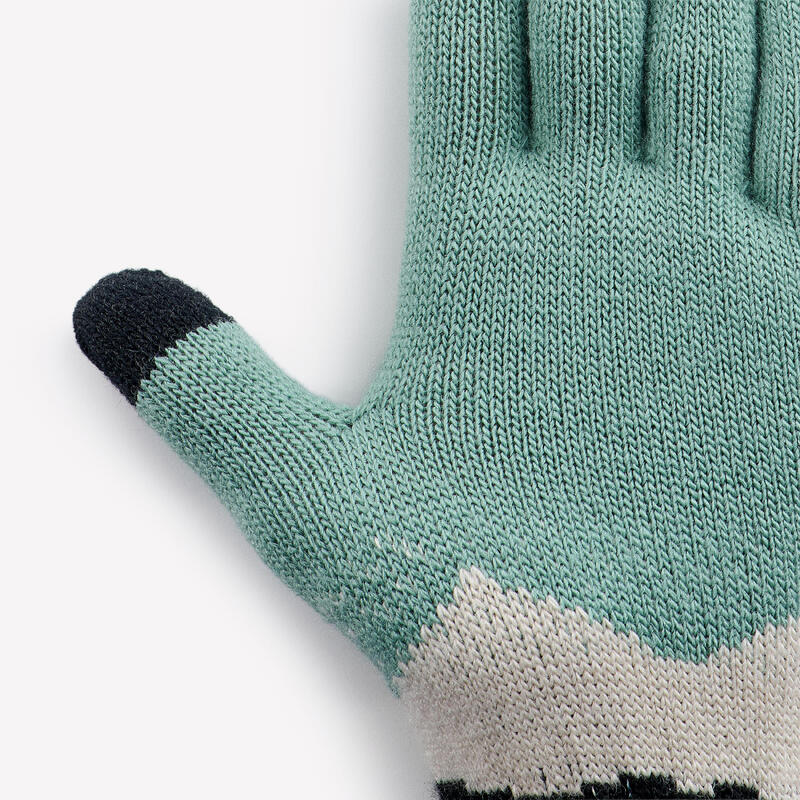 Mănuși din plasă tactile, copii 4-14 ani, HIKE100 Verde
