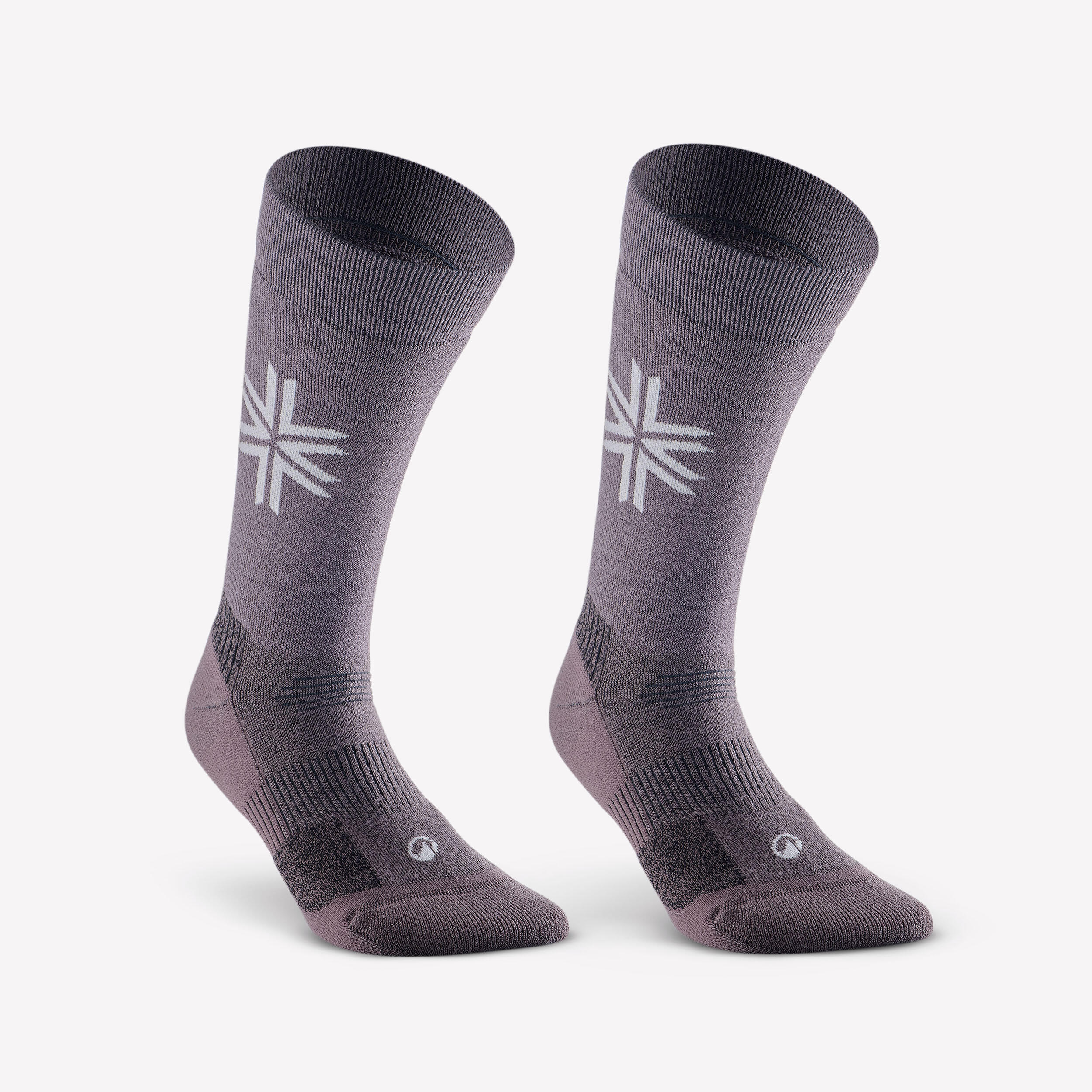 Quechua Chaussettes De Randonnee Chaudes Sh500 Mid Vert Marron Beige