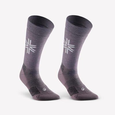 Calze trekking calde SH500 MID verdi marrone beige