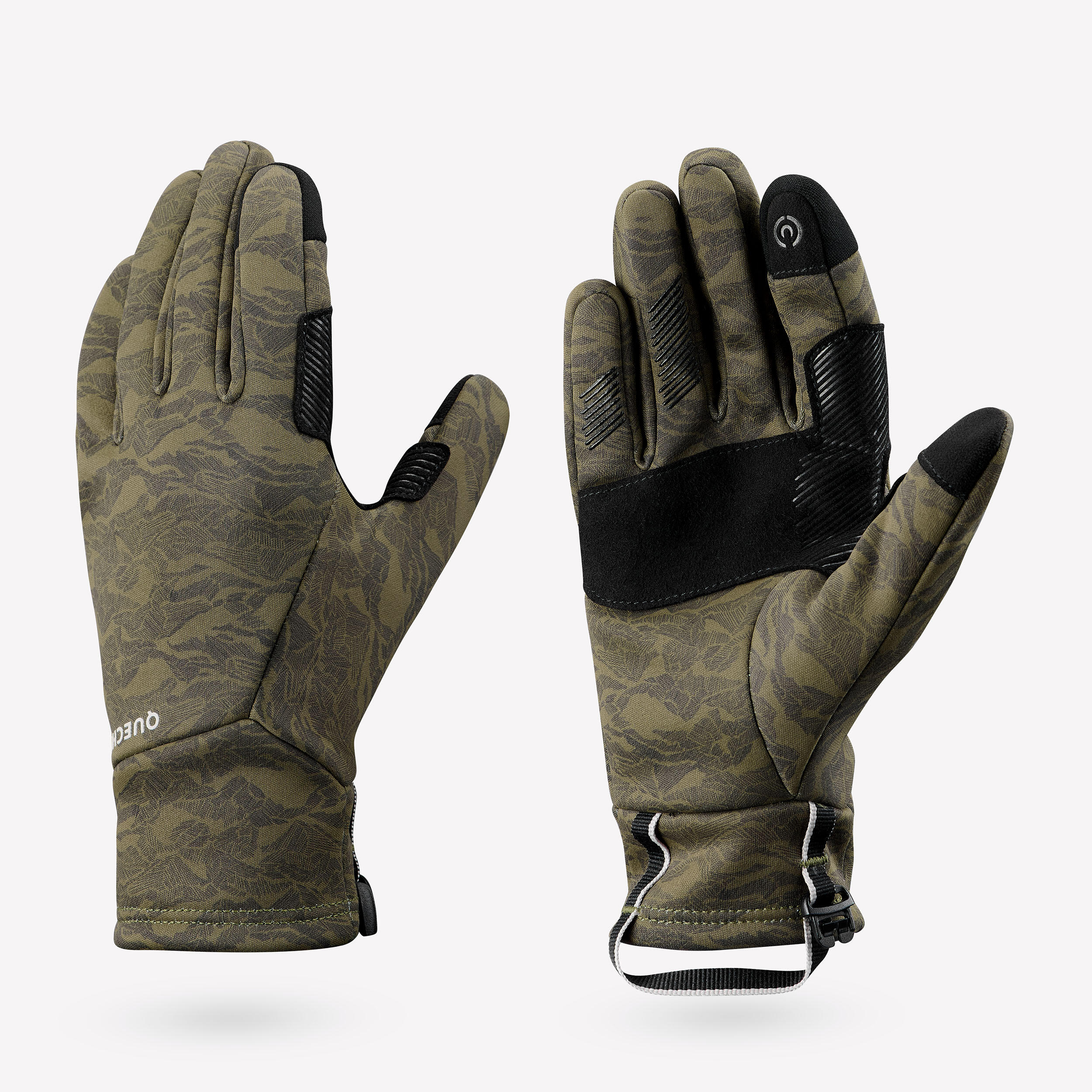 Gants tactiles et stretch enfant 6-14 ans, HIKE500 vert