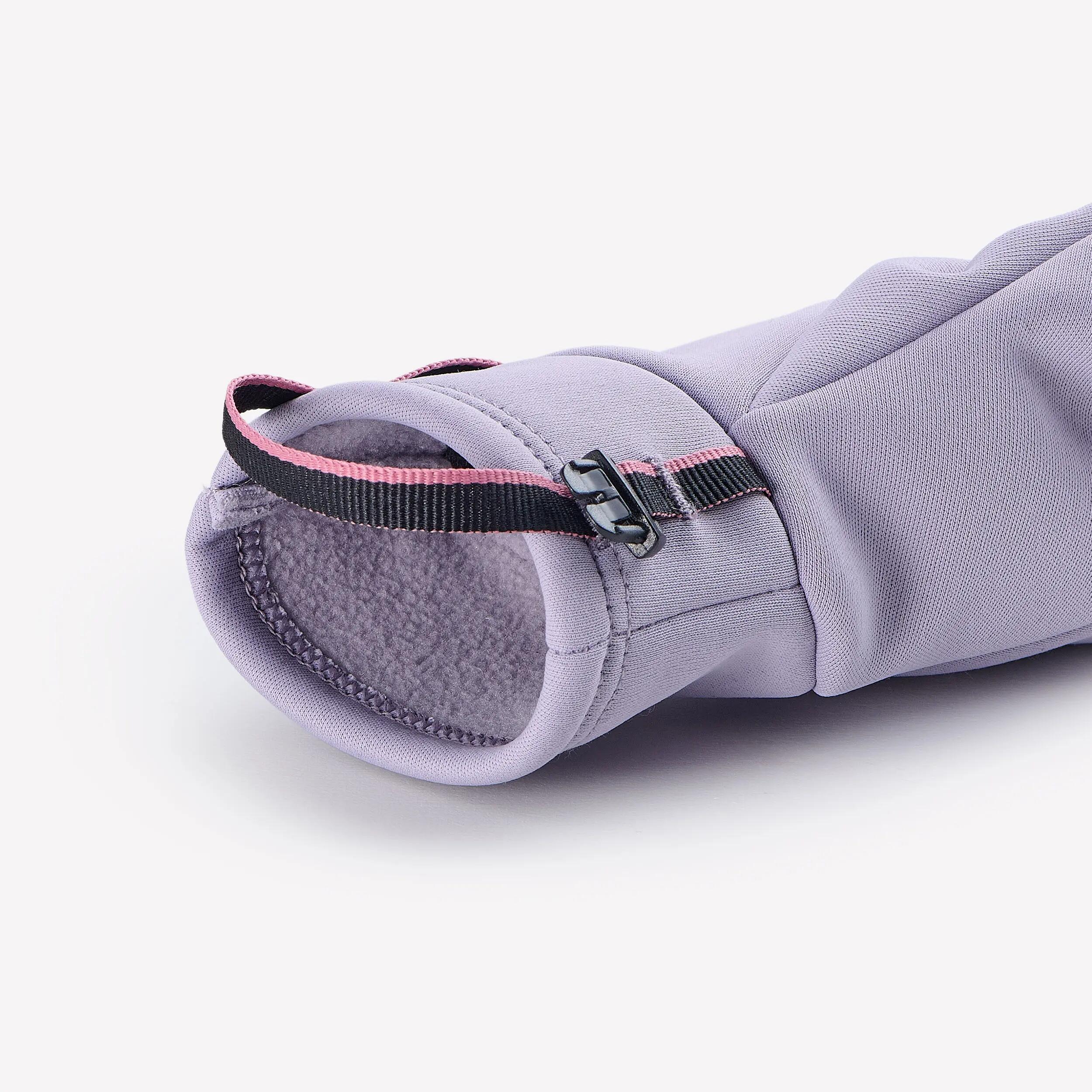 Guants tàctils i stretch nens 6-14 anys HIKE500 violeta  2/4