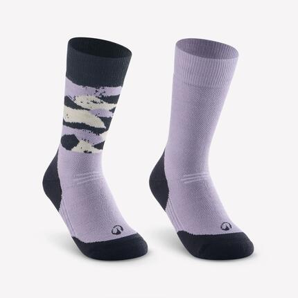 Chaussettes de randonnée chaudes enfant, SH100 Mid bleu