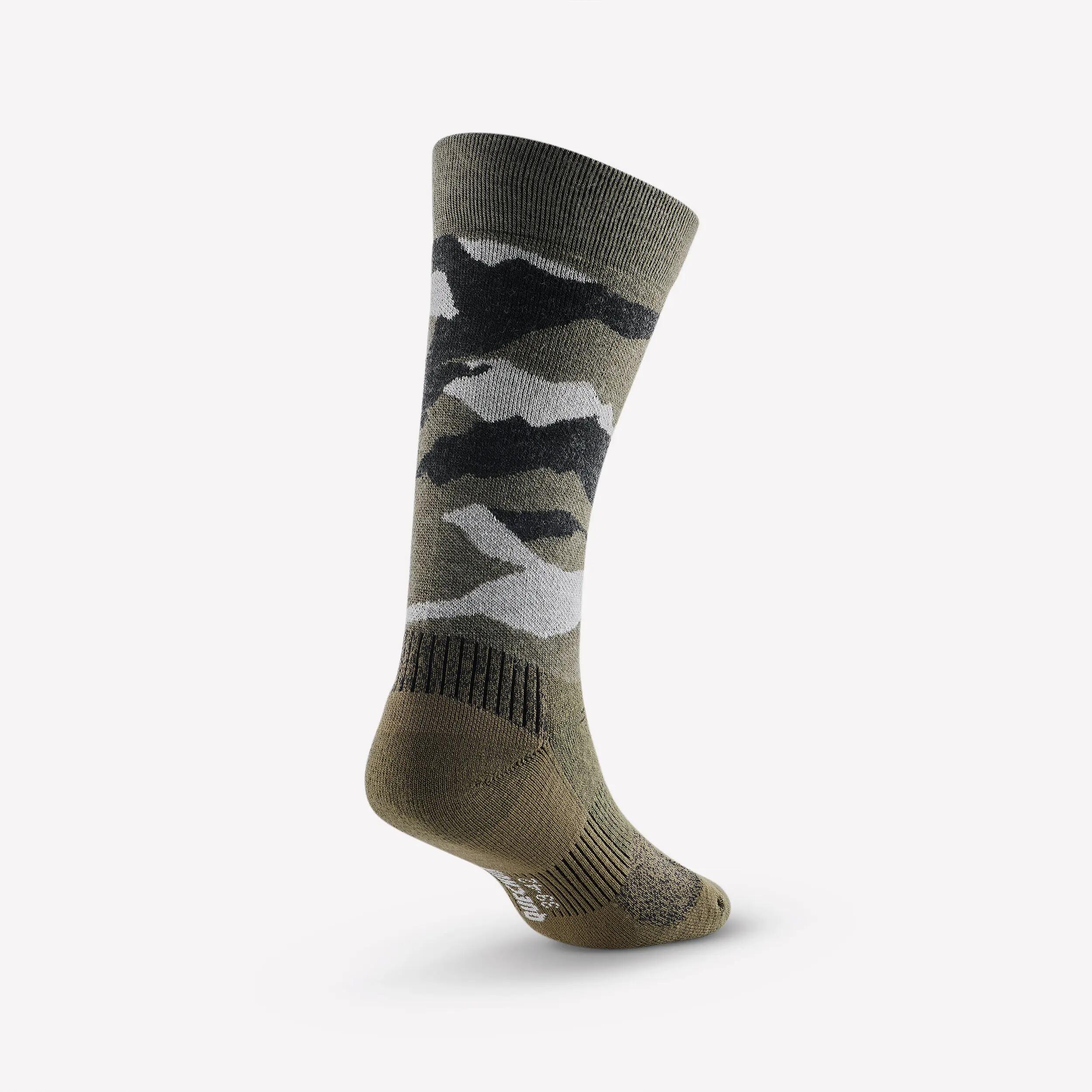 Warm Mid-Height Merino Wool Hiking Socks x2 pairs, SH 500 2/6
