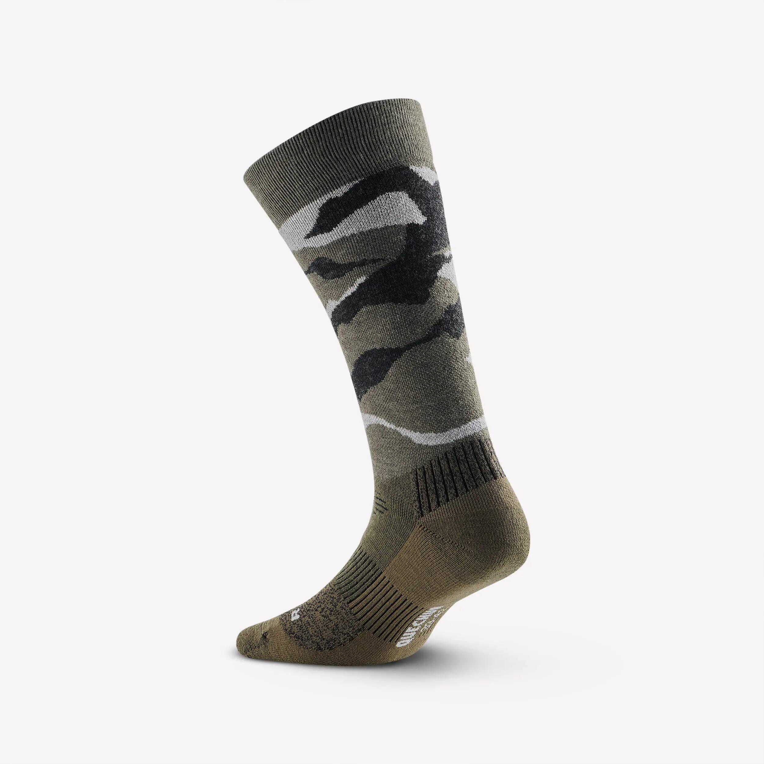 Warm Mid-Height Merino Wool Hiking Socks x2 pairs, SH 500 4/6