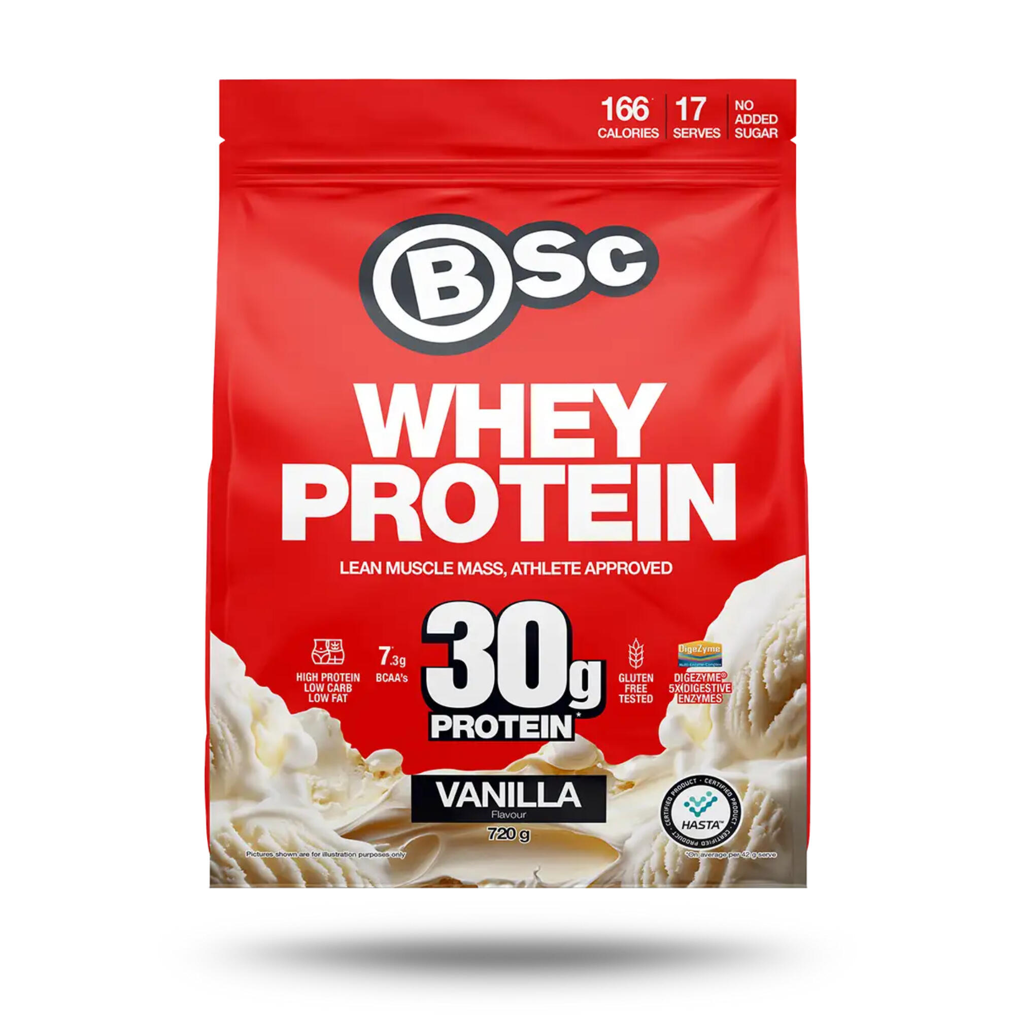 BSc Whey Protein Powder Vanilla 720g