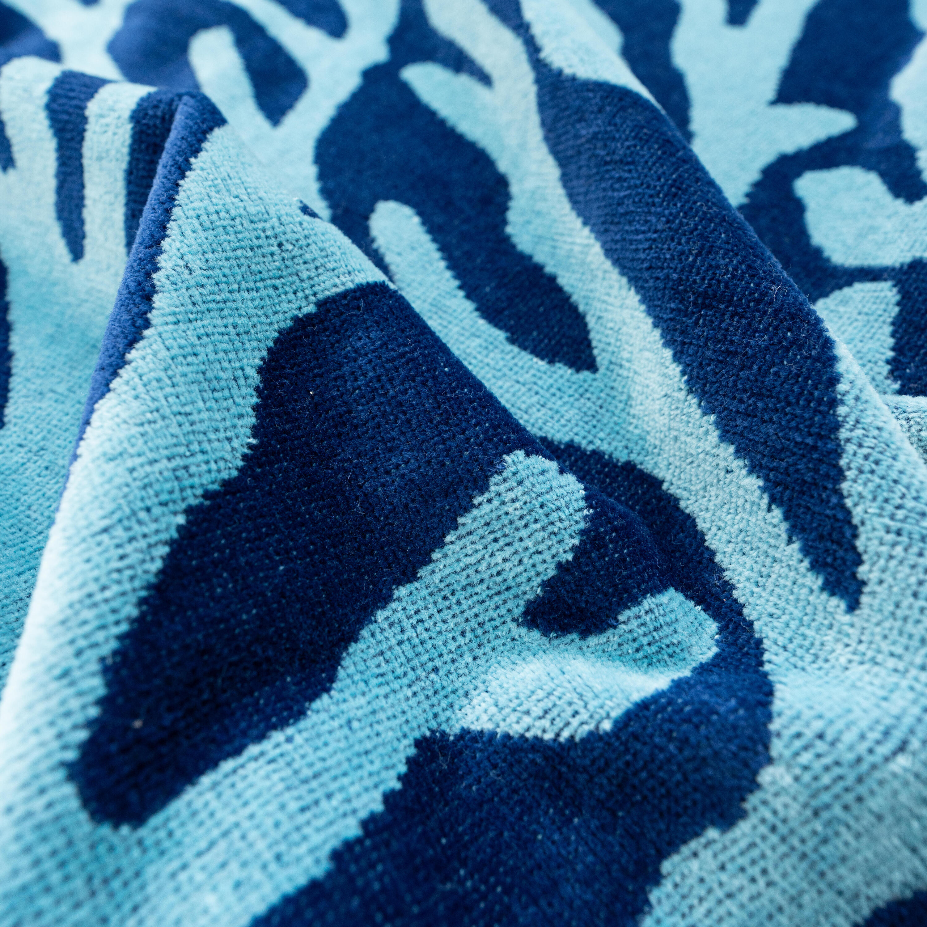 Toalha Praia - Algodão BCI 86x170 Corais Azul Turquesa / Marinho 4/7
