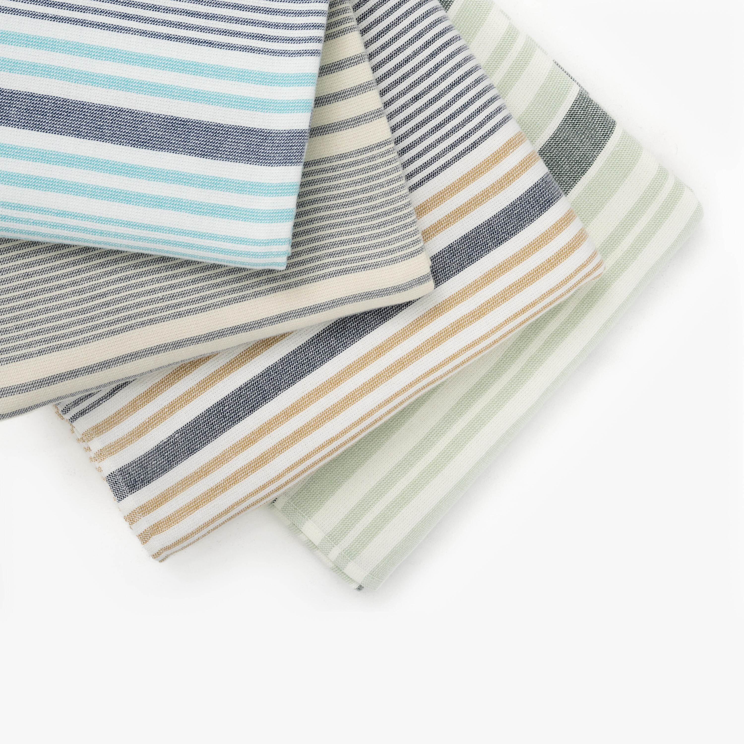 Toalha Praia Fouta BCI 140x190 Riscas Verde 7/8