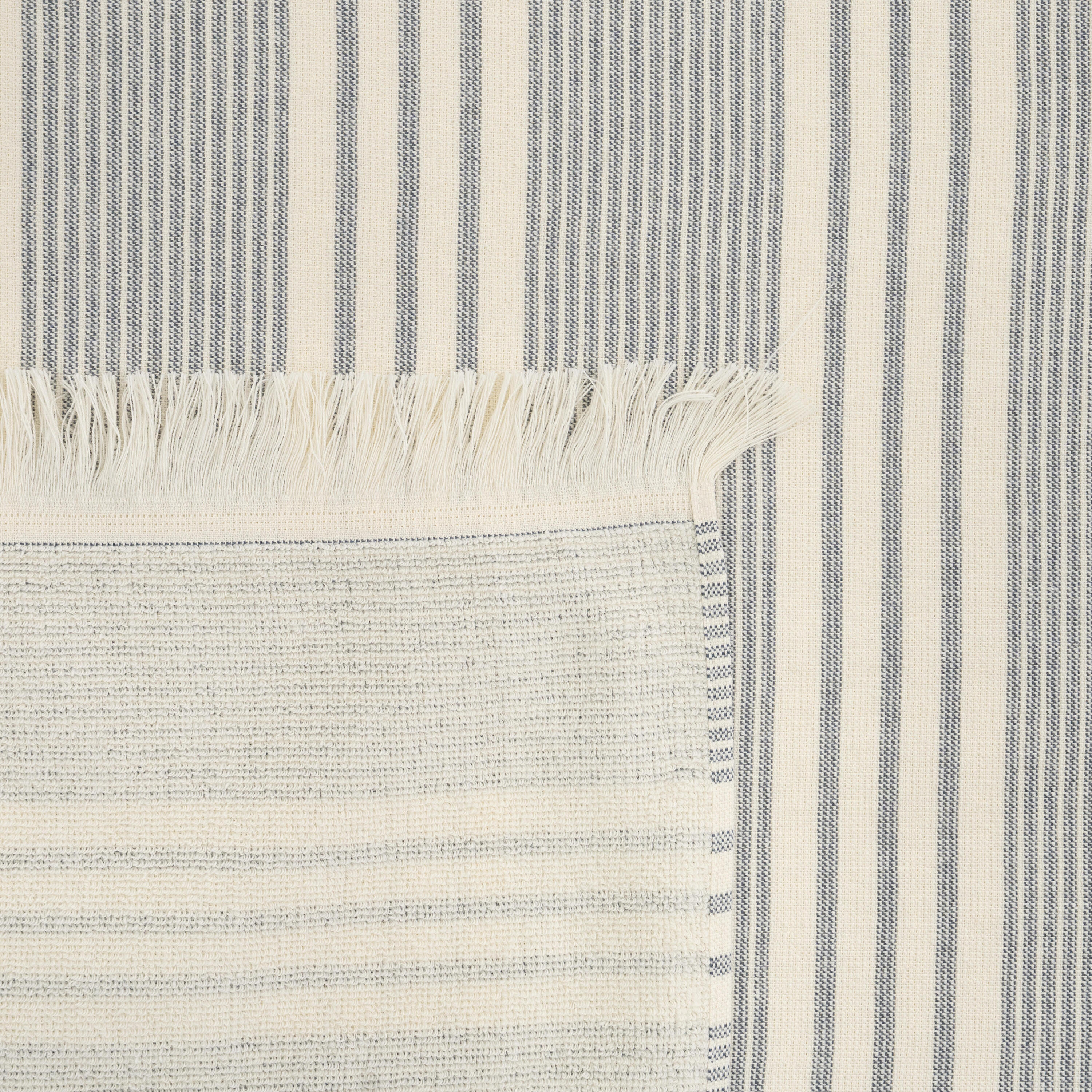 Toalha Praia Fouta BCI 90x170 Riscas Bege 3/7