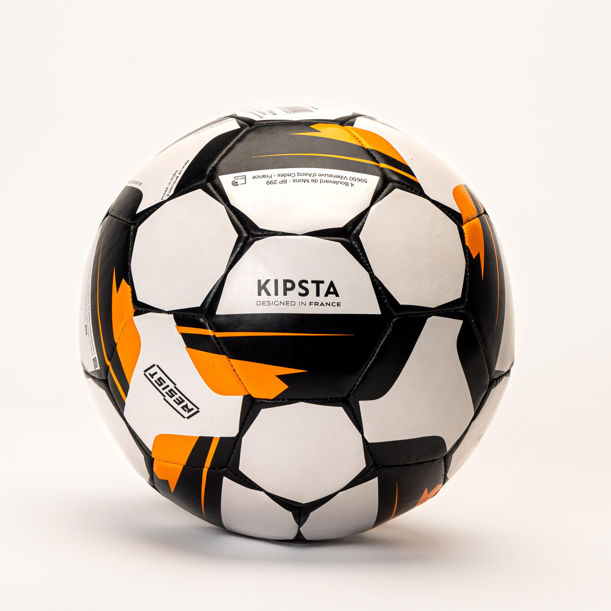 Training Ball Resist Size 4, Machine Stitched, Rubber Coating - White