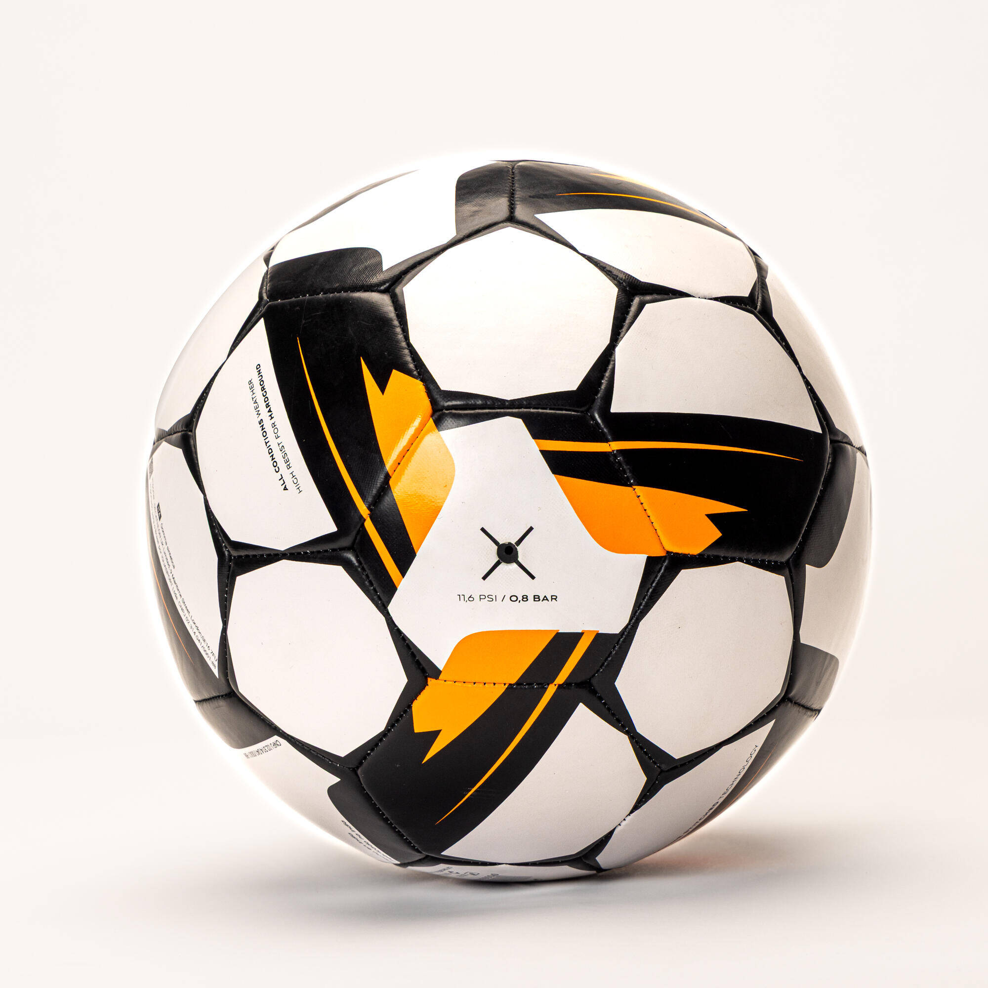 Training Ball Resist Size 4, Machine Stitched, Rubber Coating - White -  1