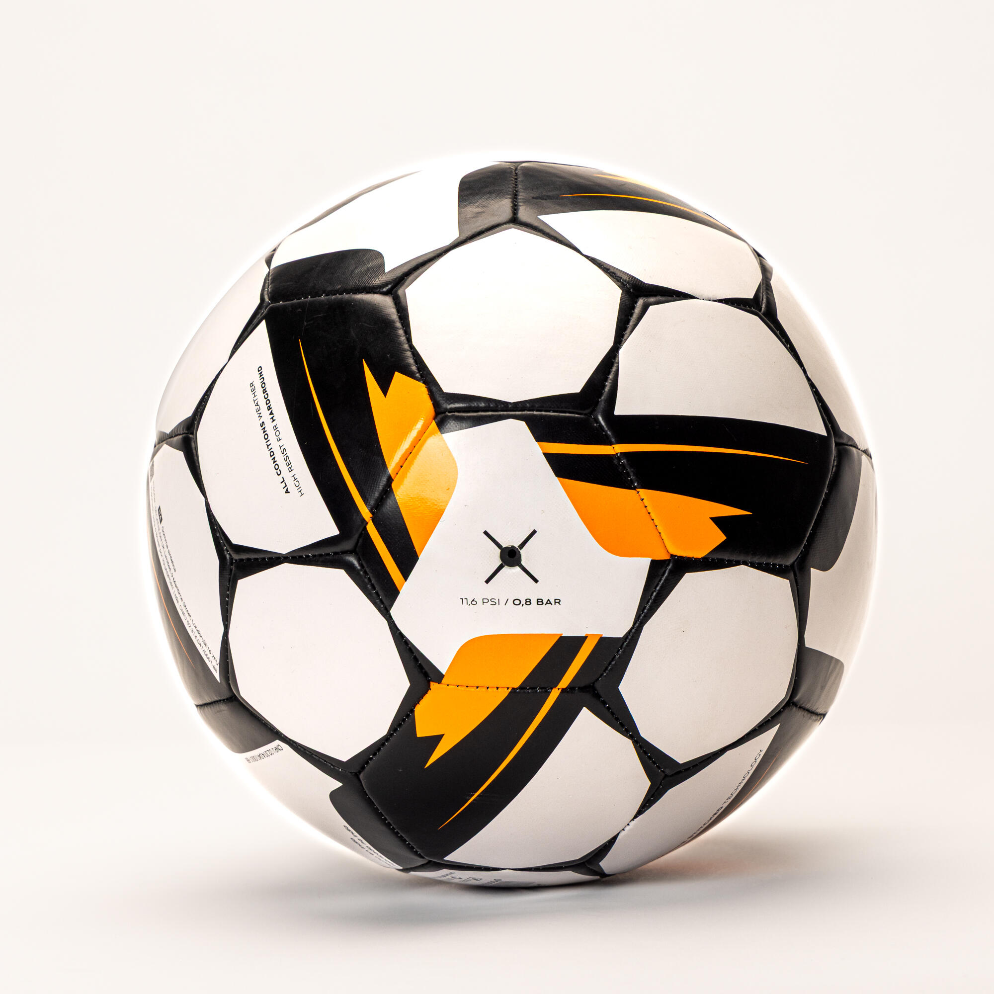 Training Ball Resist Size 4, Machine Stitched, Rubber Coating - White-image-28