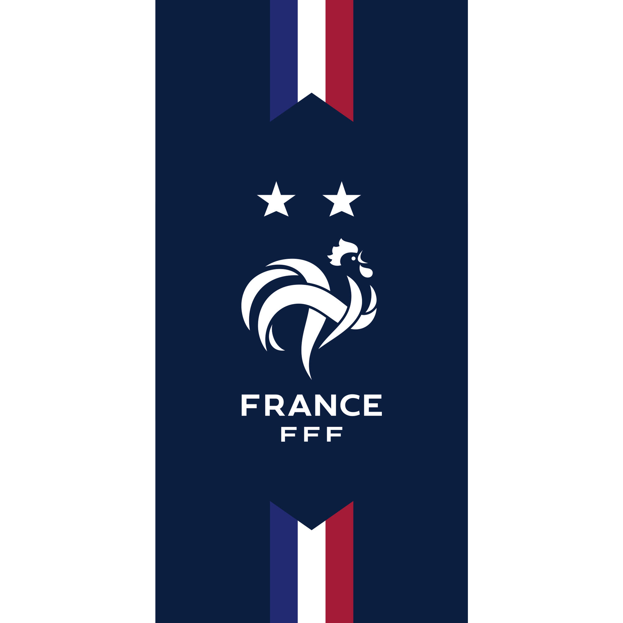 SERVIETTE DE BAIN FOOTBALL FFF 75x150 cm 100% coton 4/4