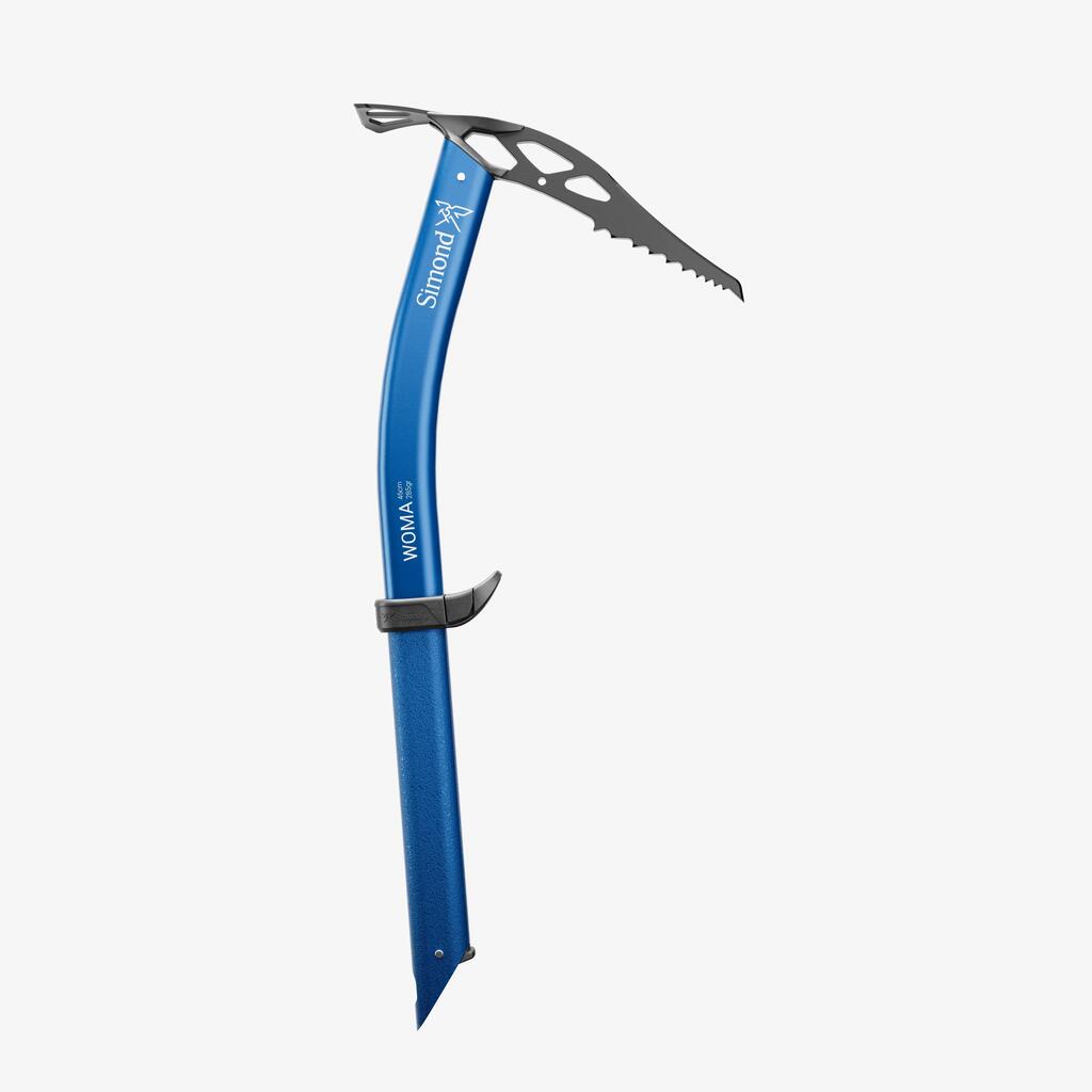 Ultra-lightweight mountaineering ice axe, WOMA blue