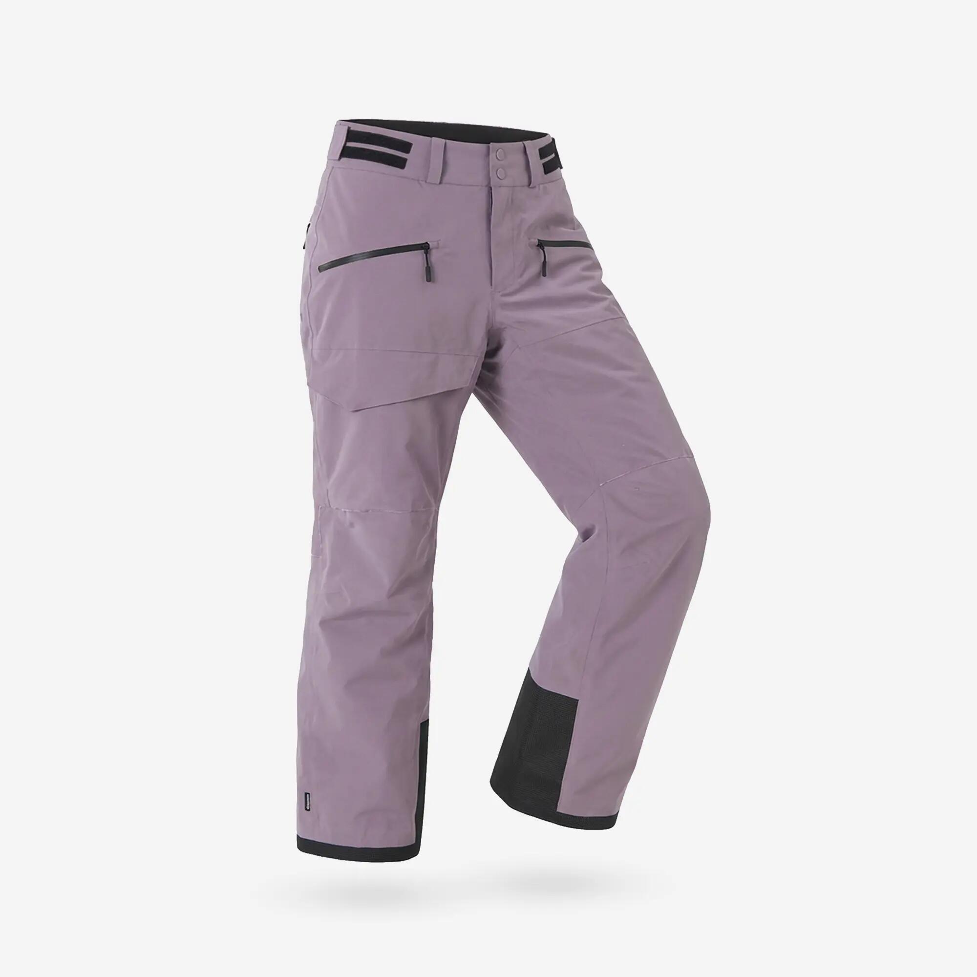 Calças impermeáveis e respiráveis de ski e snowboard homem, violeta 2/25